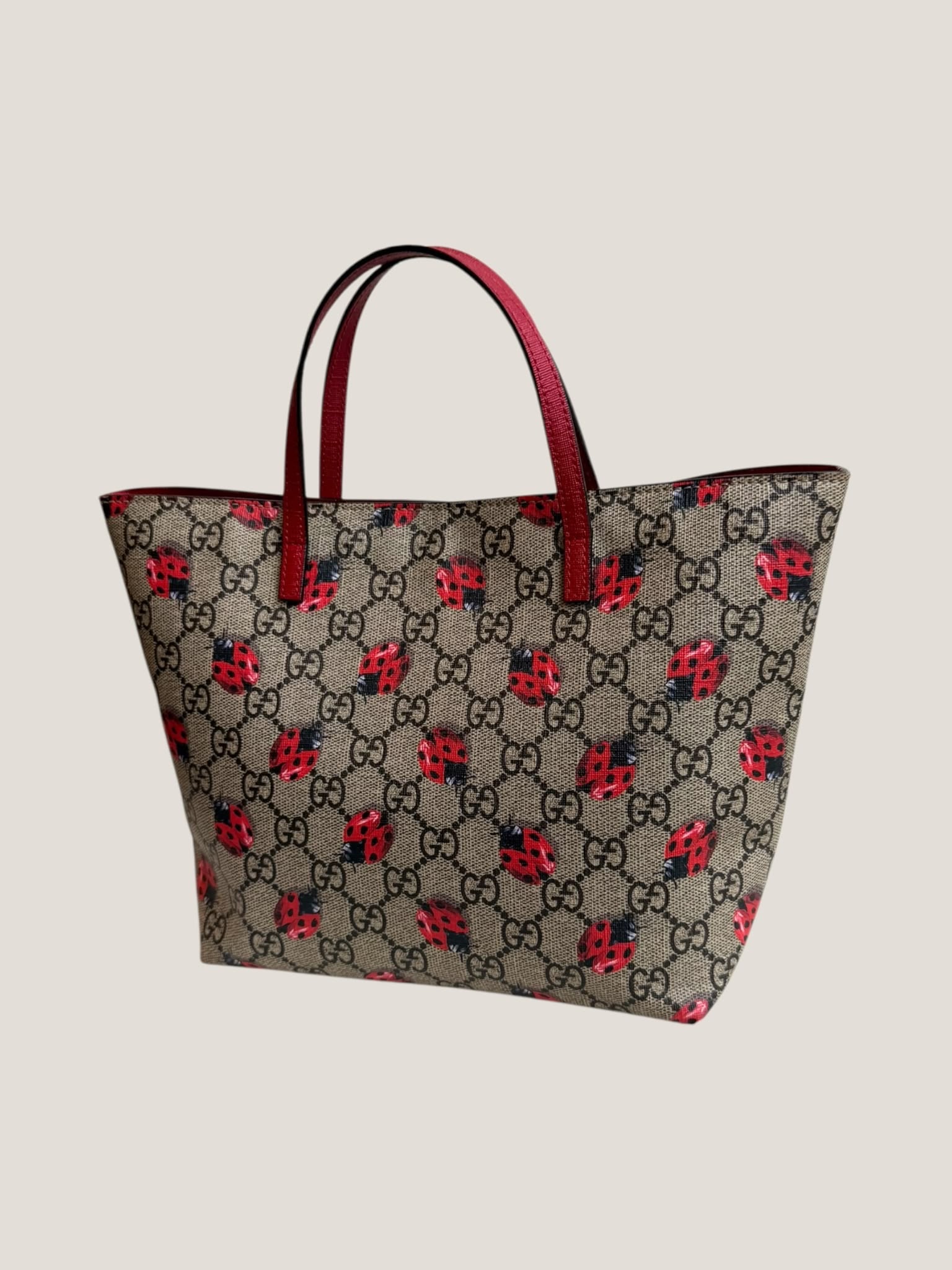 Gucci GG Supreme Coccinelle Tote