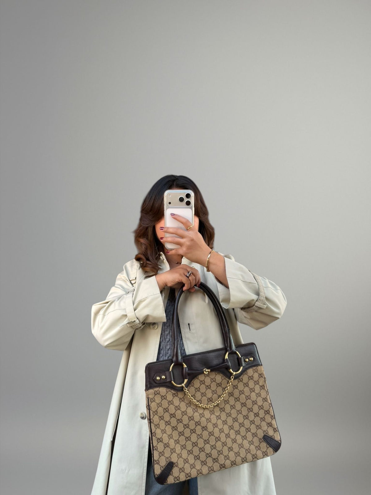 Gucci Horsebit Tote GG