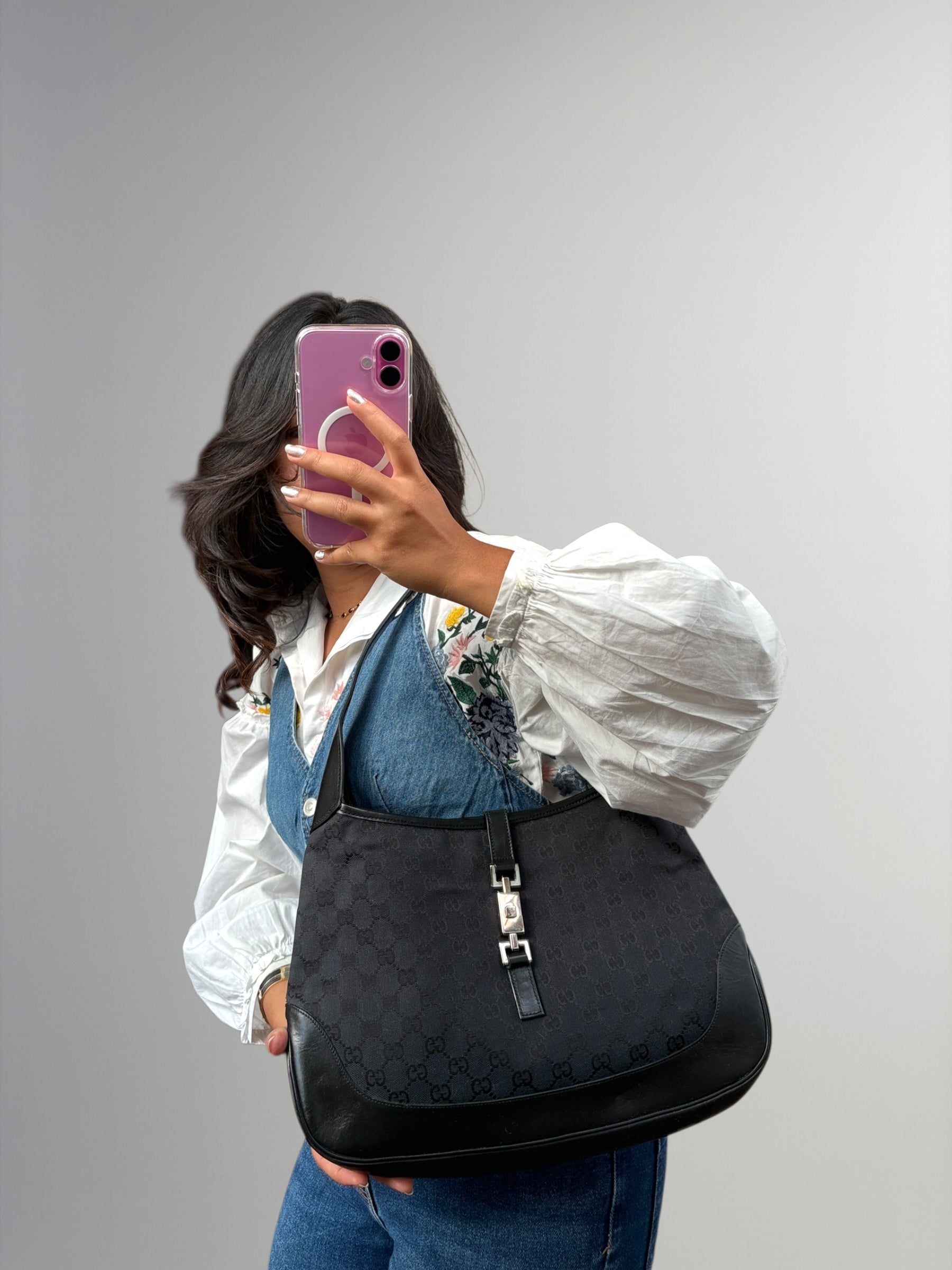 Gucci Jackie GG Canvas Nero