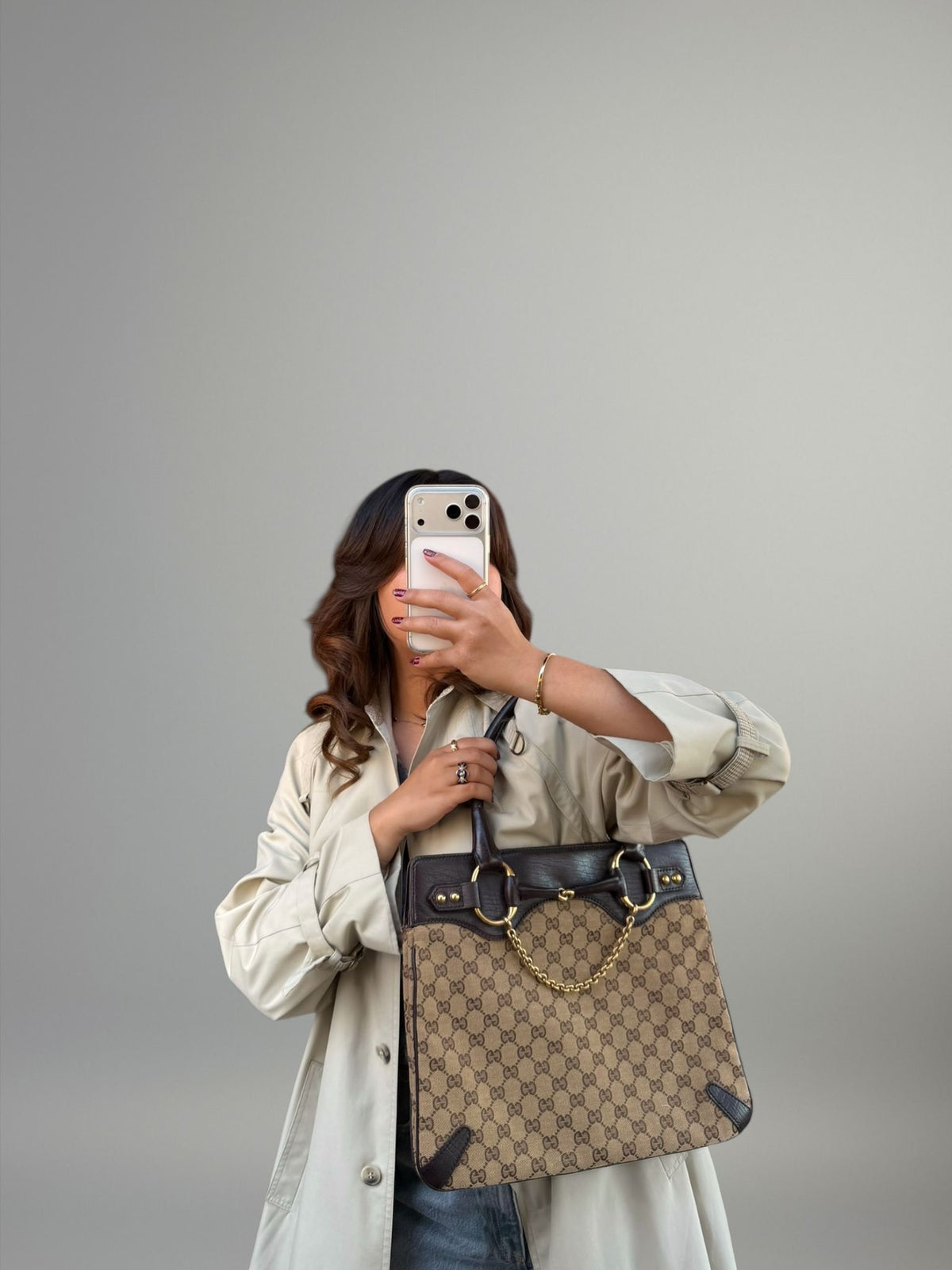 Gucci Horsebit Tote GG