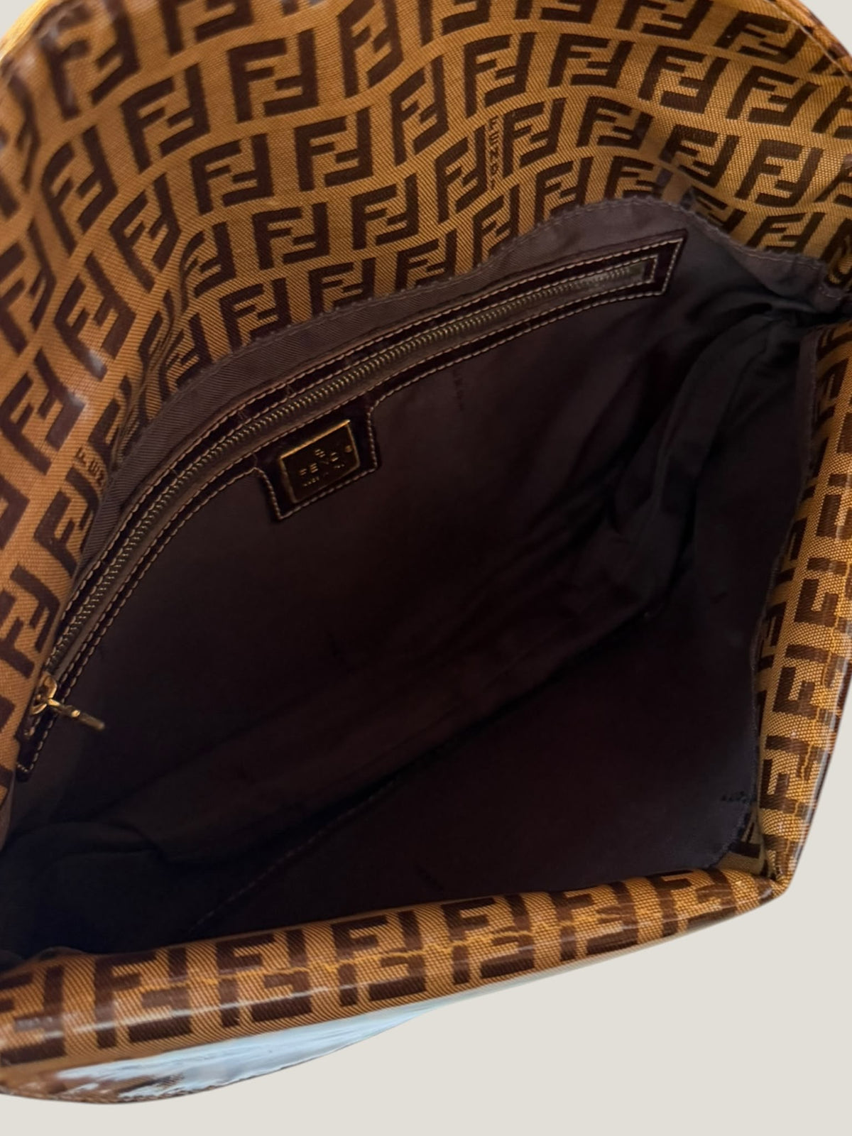 Fendi Zucchino Crystal Double Flap