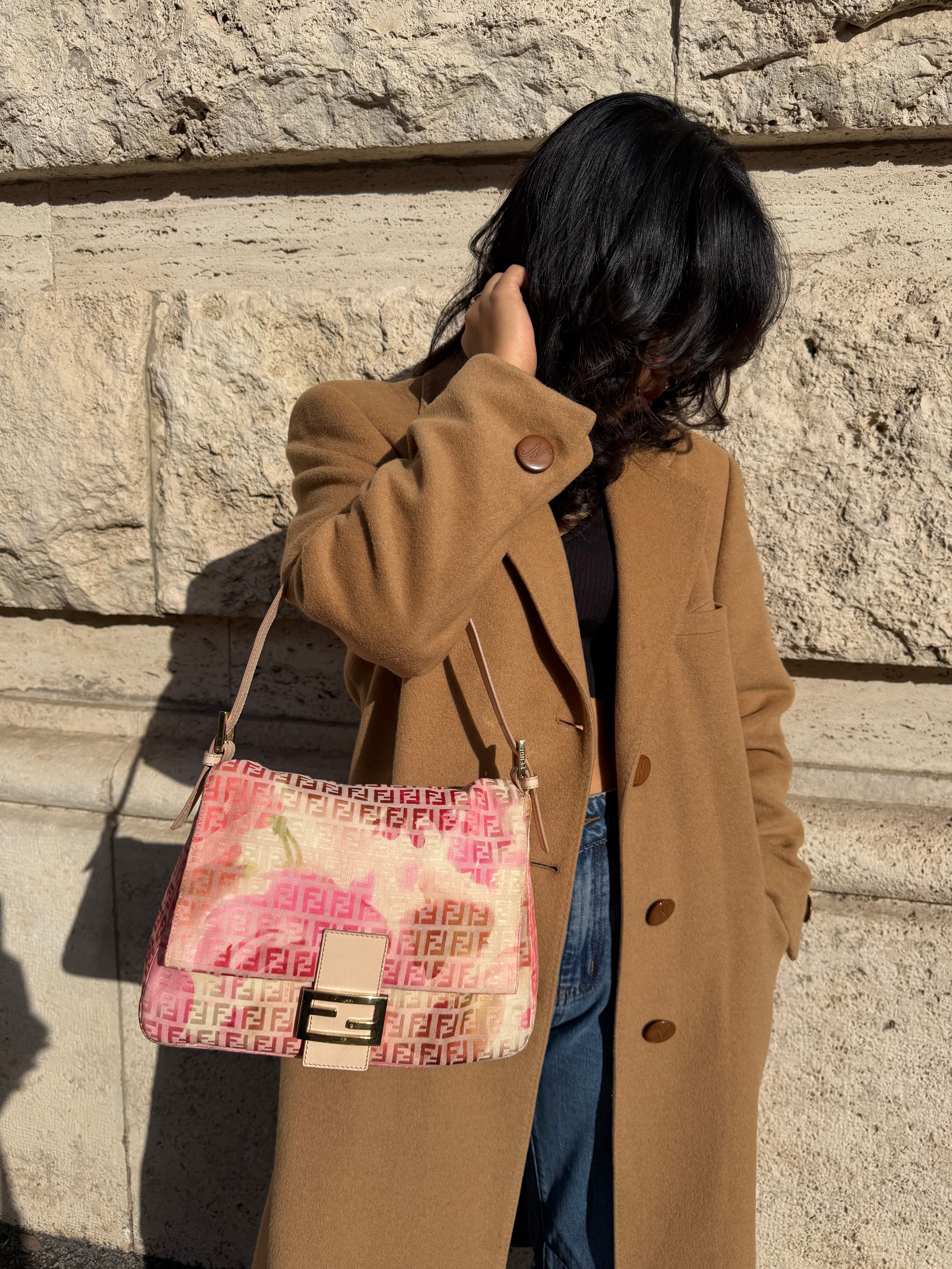 Fendi Mamma Baguette Rosa Floreale