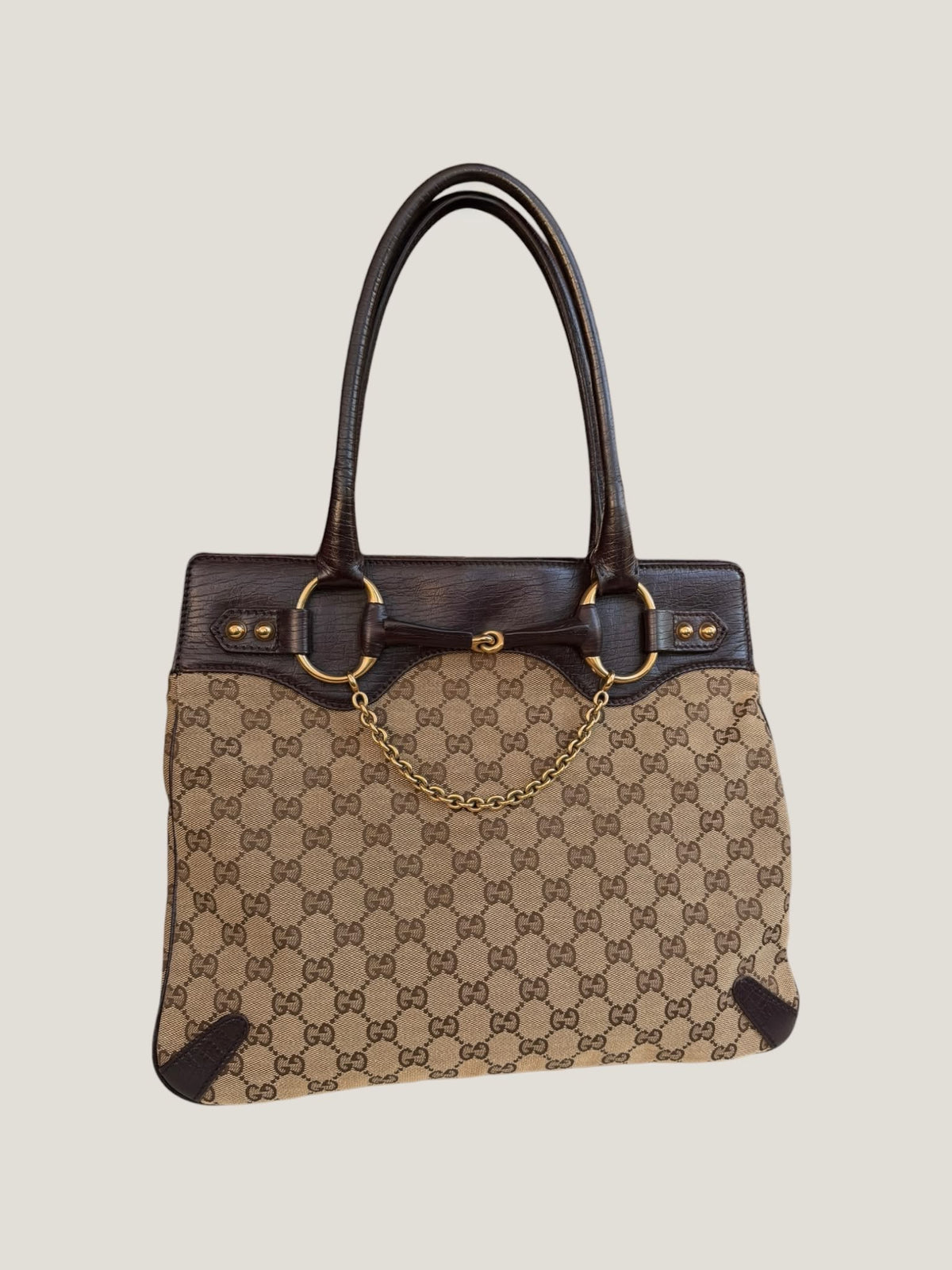 Gucci Horsebit Tote GG