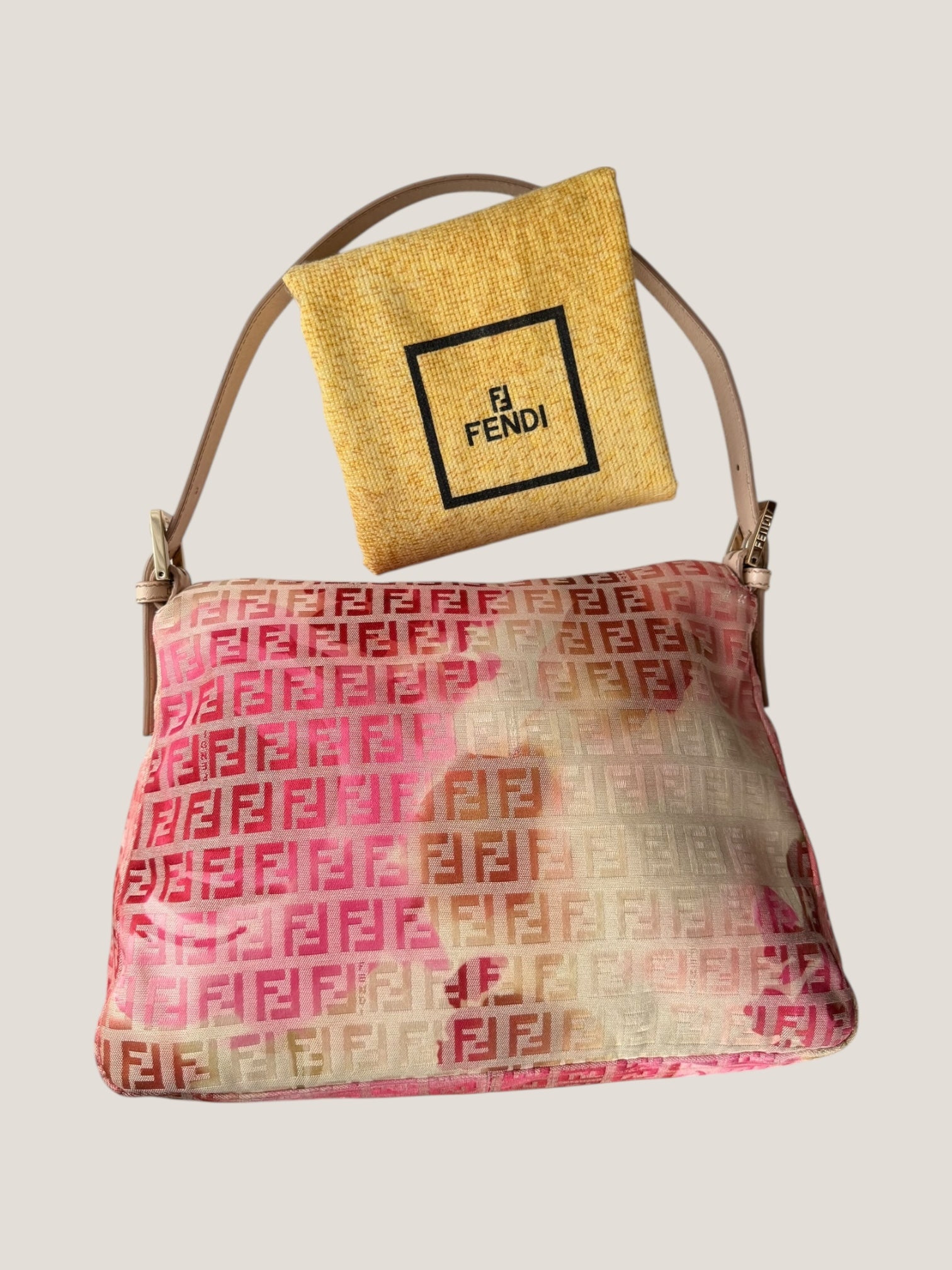 Fendi Mamma Baguette Rosa Floreale