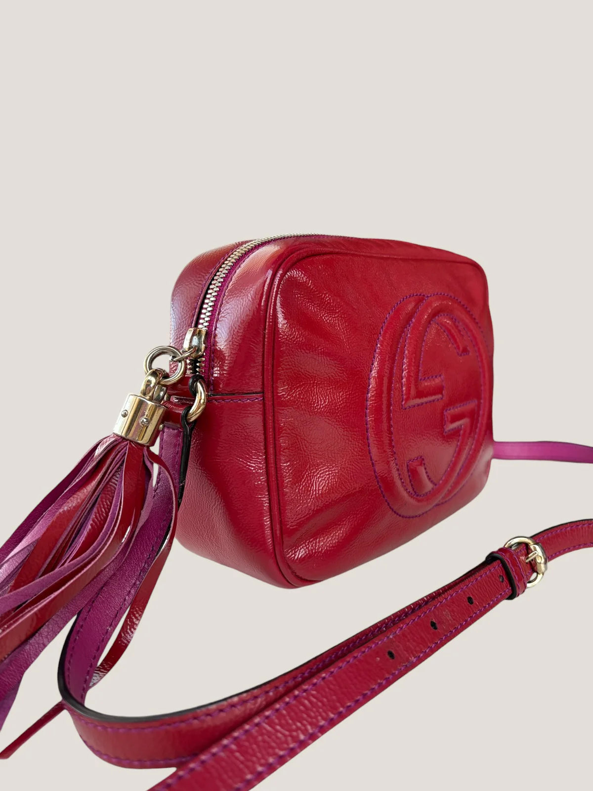 Gucci Soho Disco Vernice Rosso Fucsia