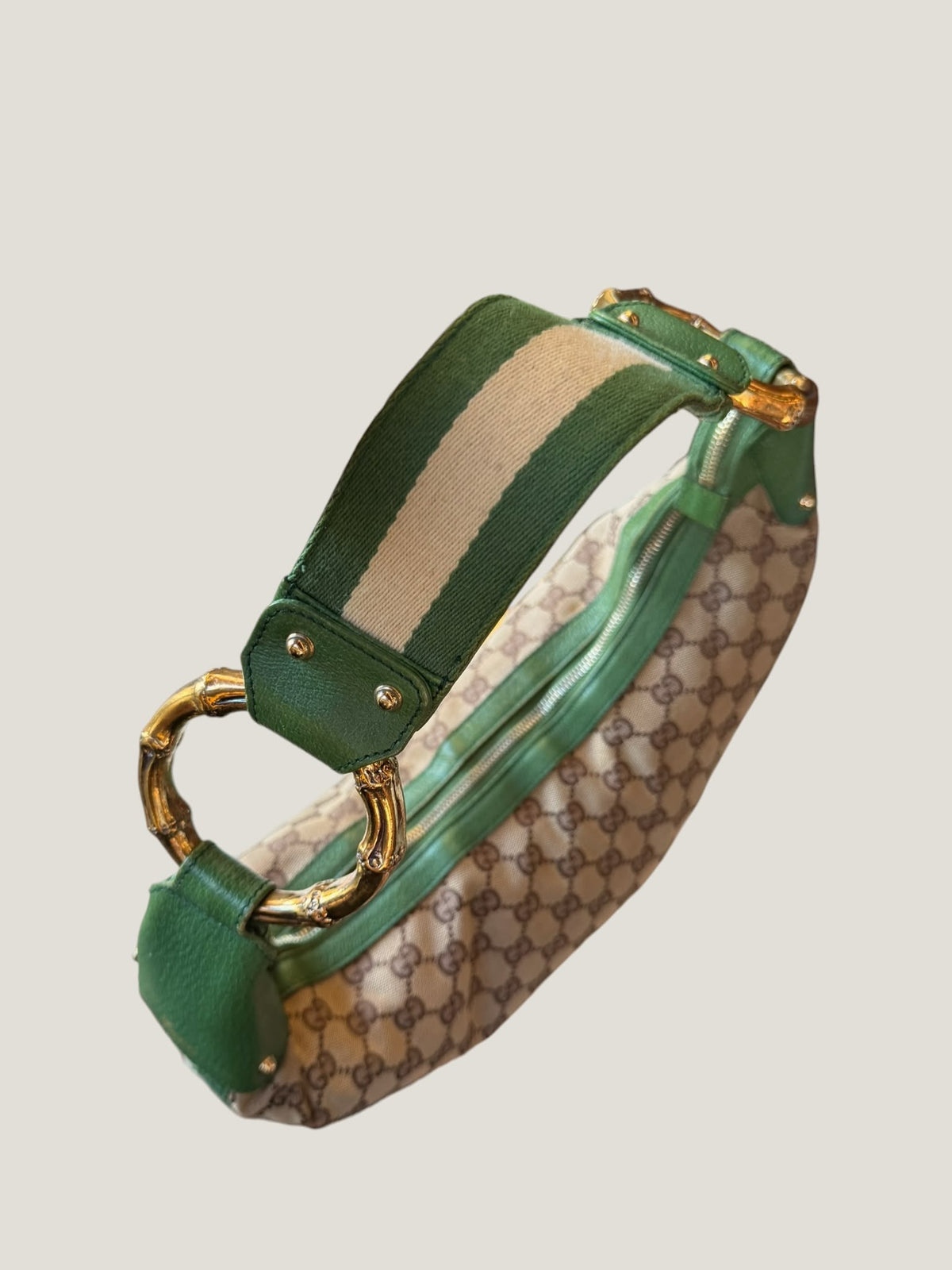 Gucci GG Canvas Hobo Bamboo