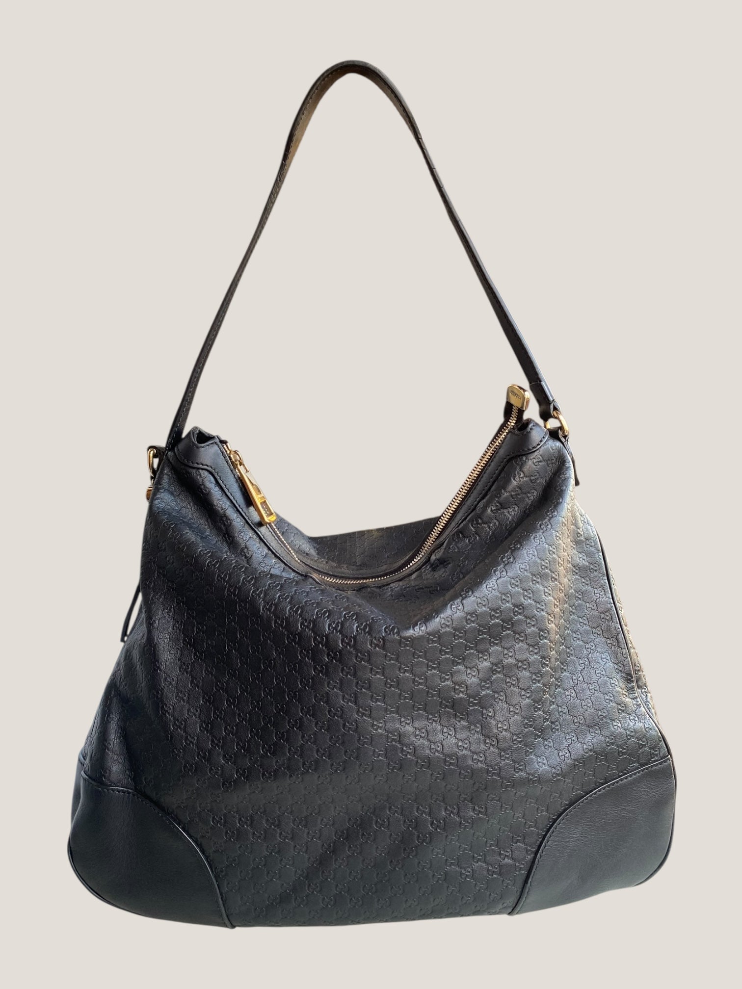 Gucci Hobo in pelle Guccissima nera