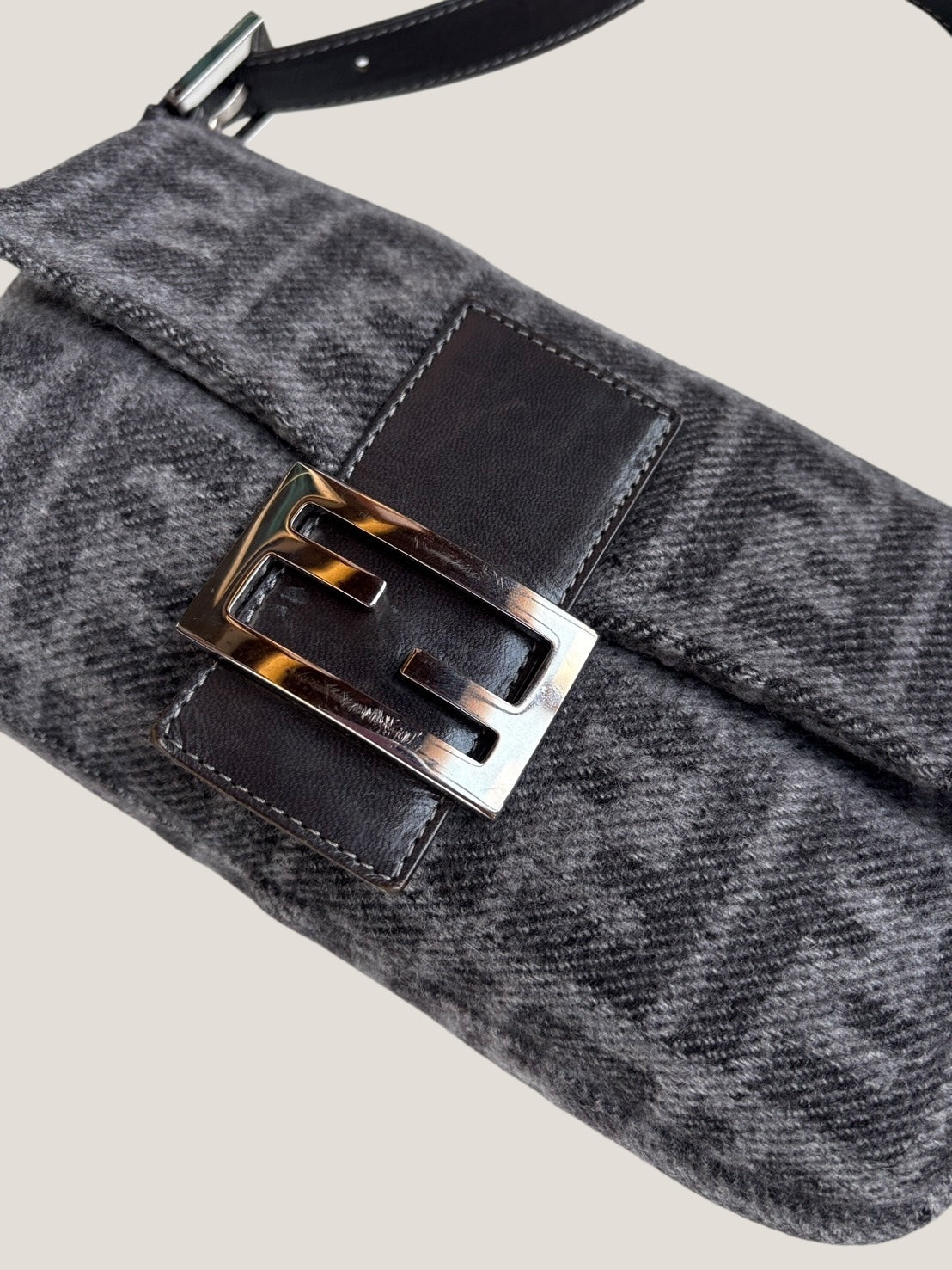 Fendi Baguette Wool Monogram