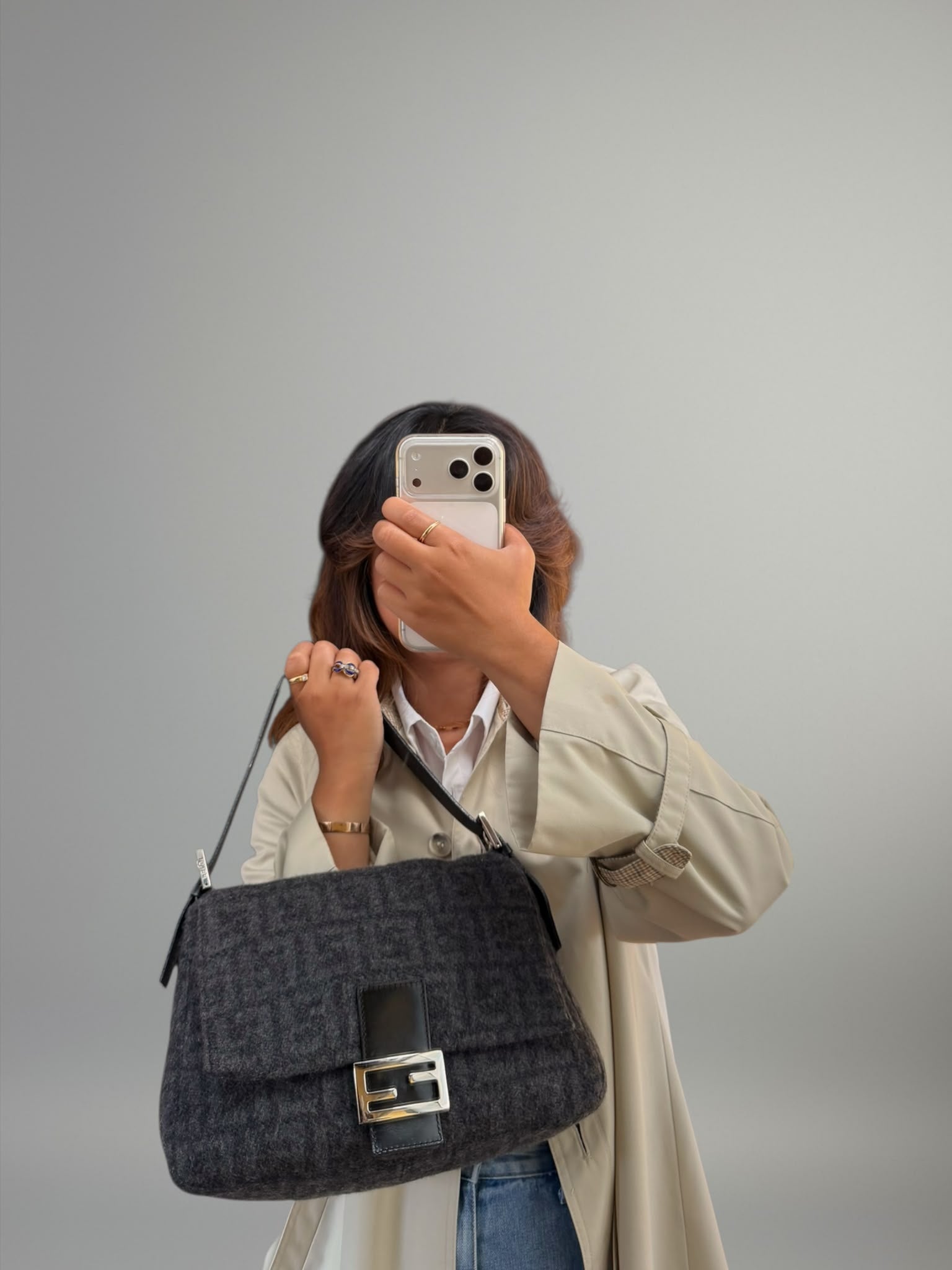 Fendi Mama Baguette FF Wool
