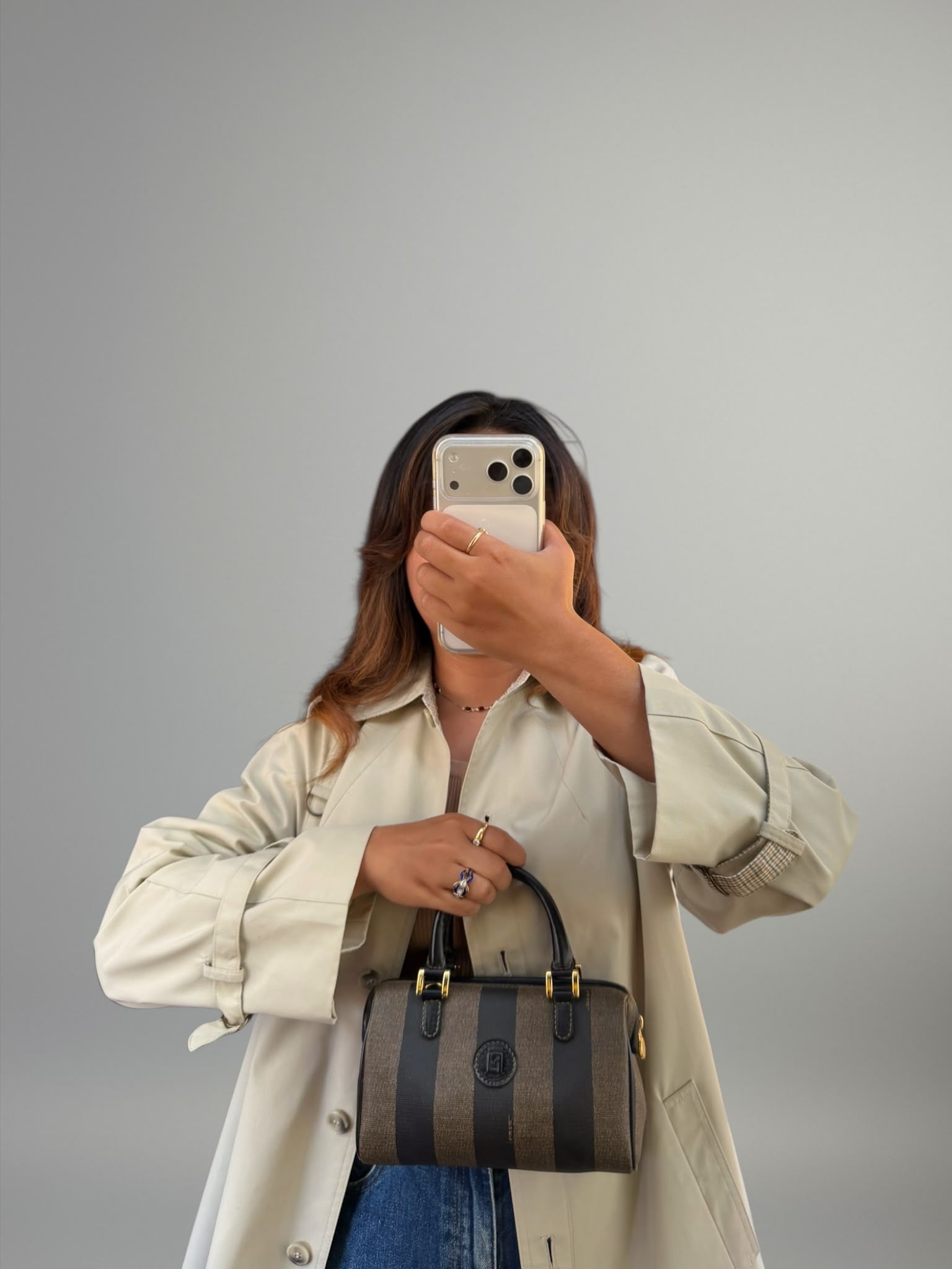 Fendi Pequin Mini Boston