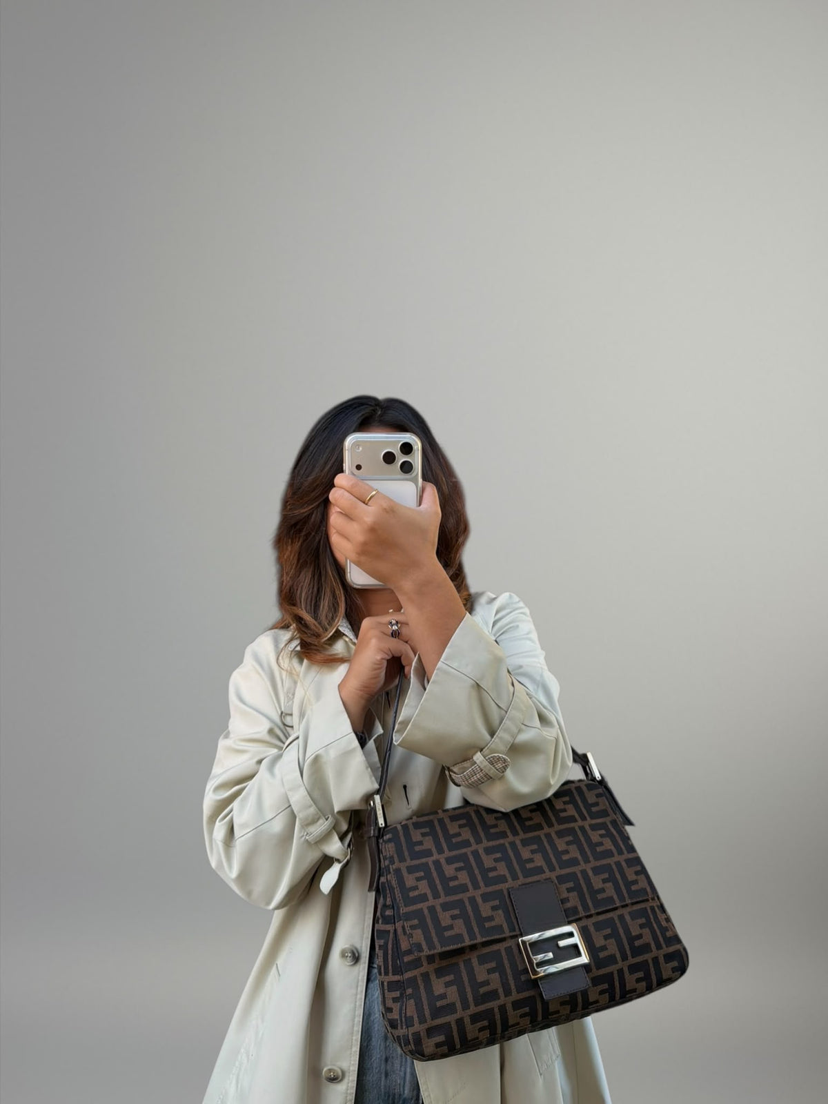 Fendi Mamma Baguette Zucca