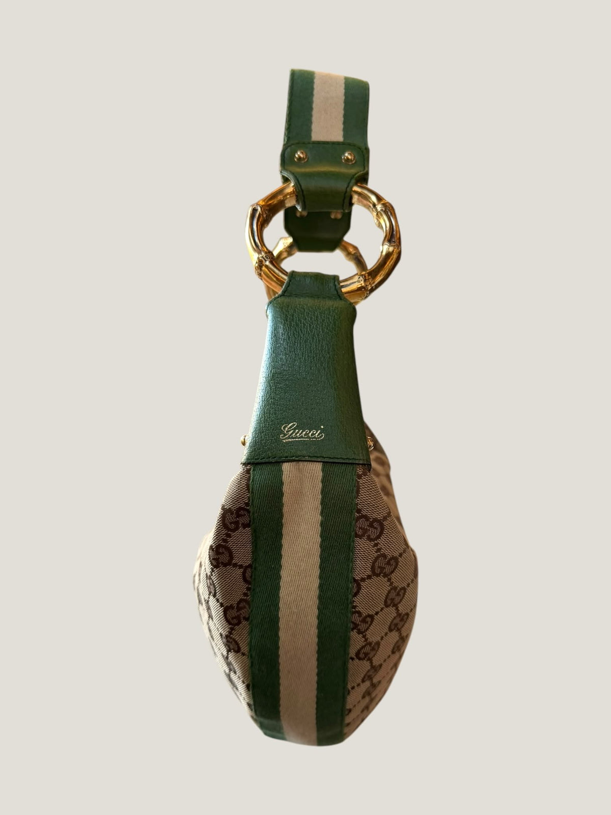 Gucci GG Canvas Hobo Bamboo