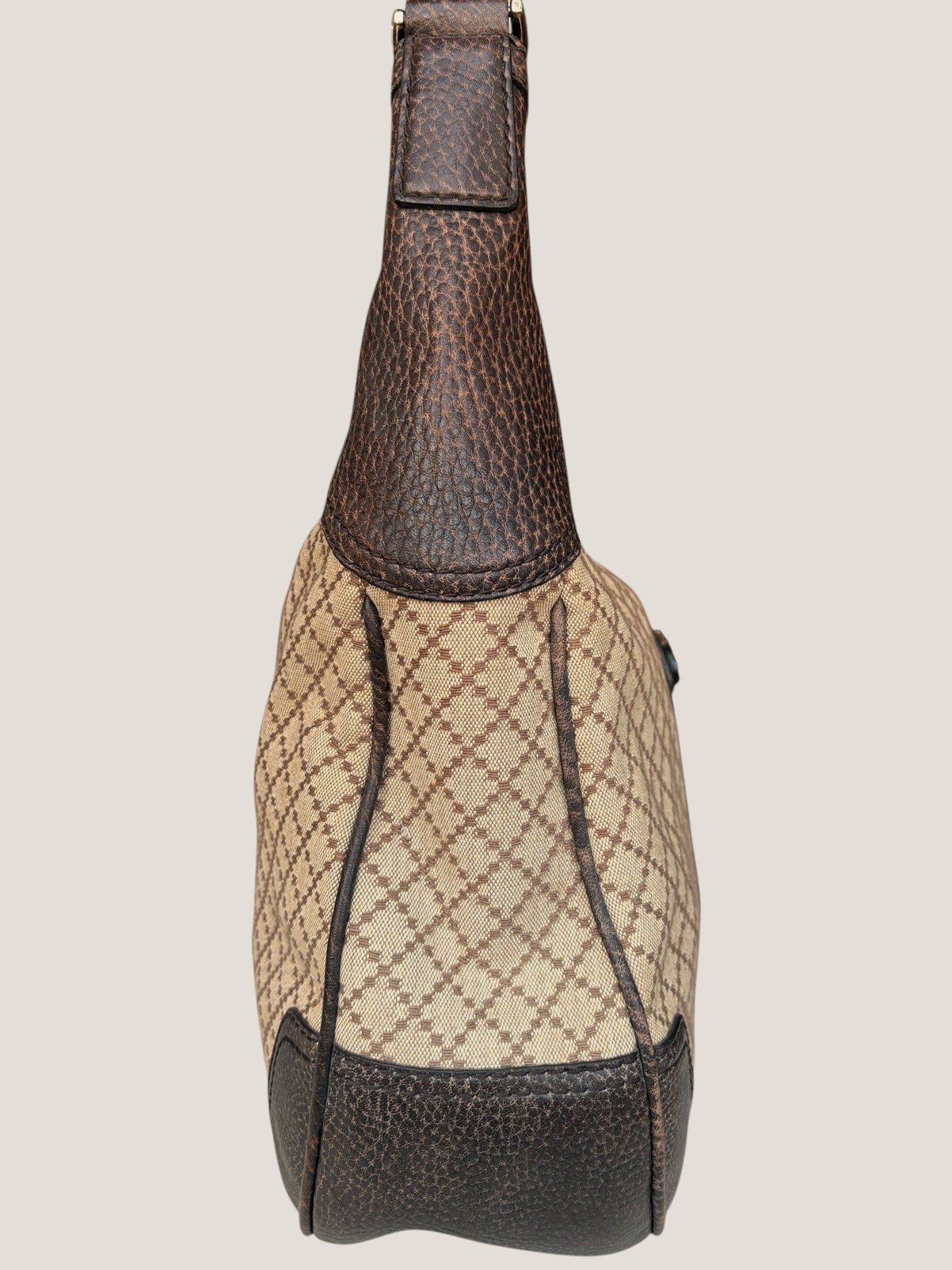 Gucci Hobo Diamante con dettagli Horsebit