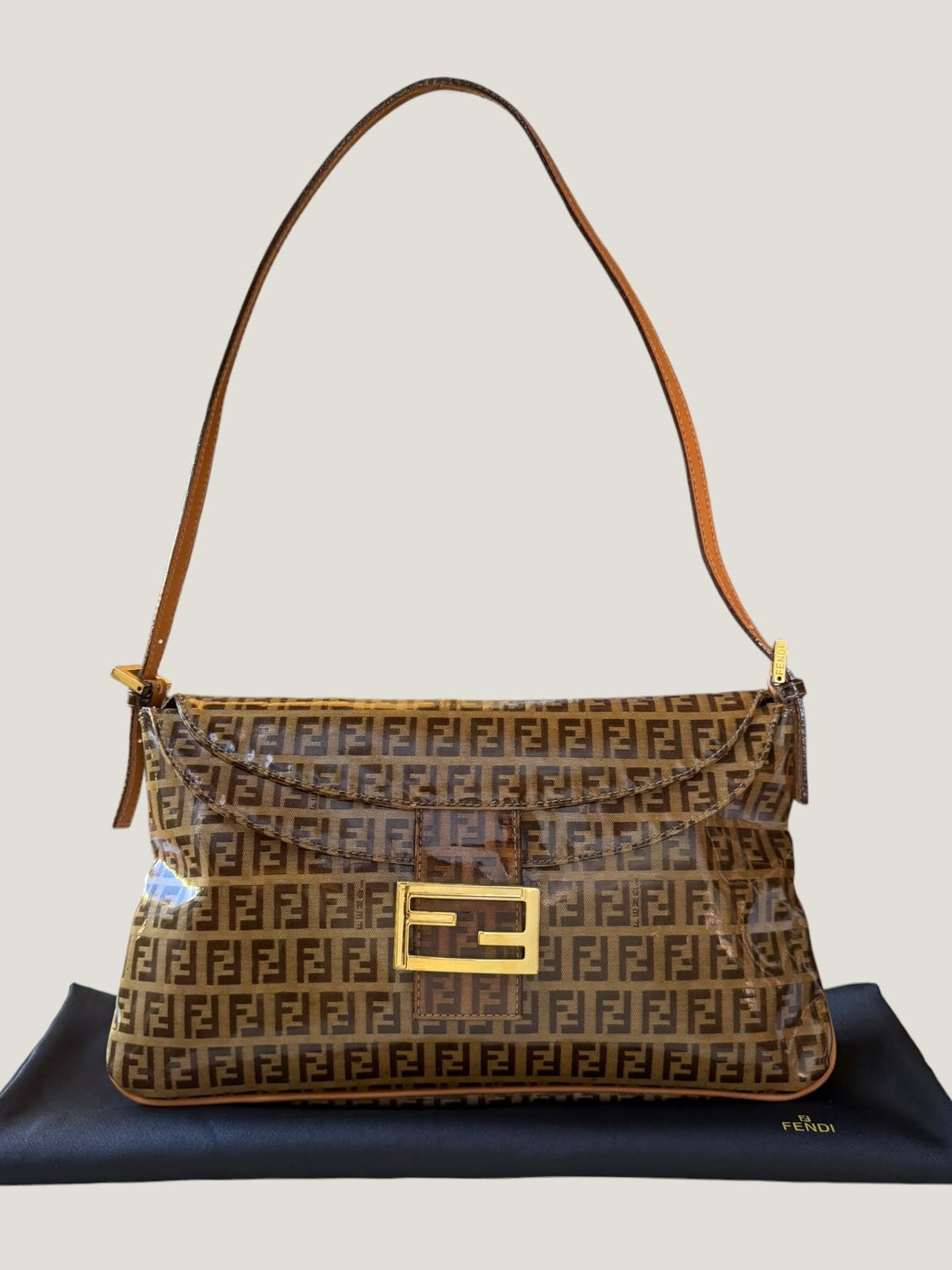 Fendi Zucchino Crystal Double Flap