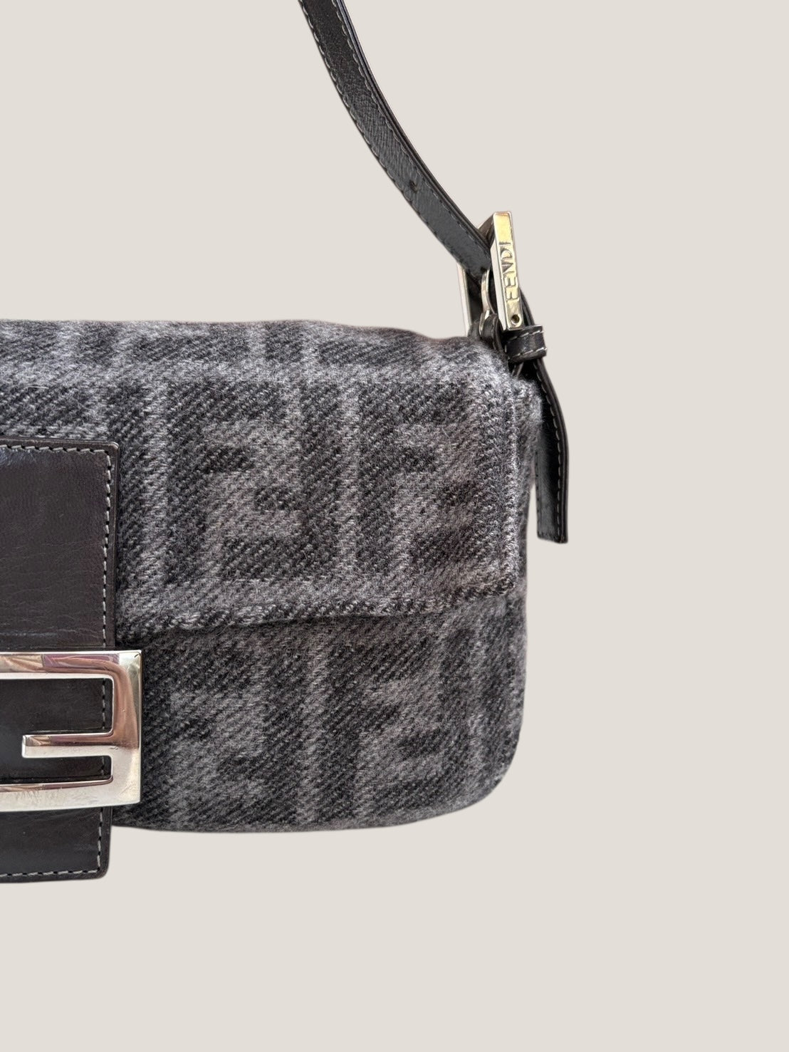 Fendi Baguette Wool Monogram