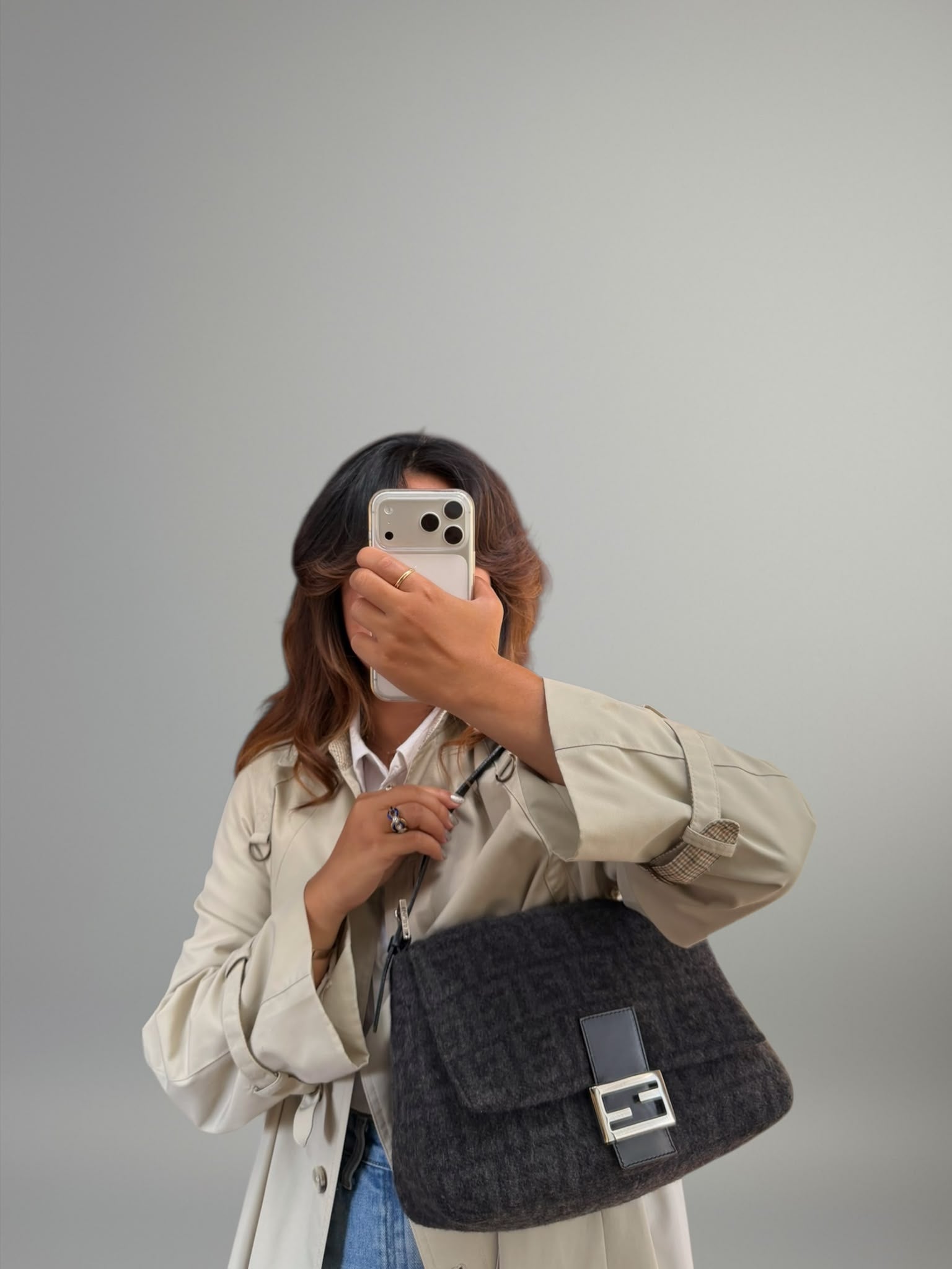 Fendi Mama Baguette FF Wool