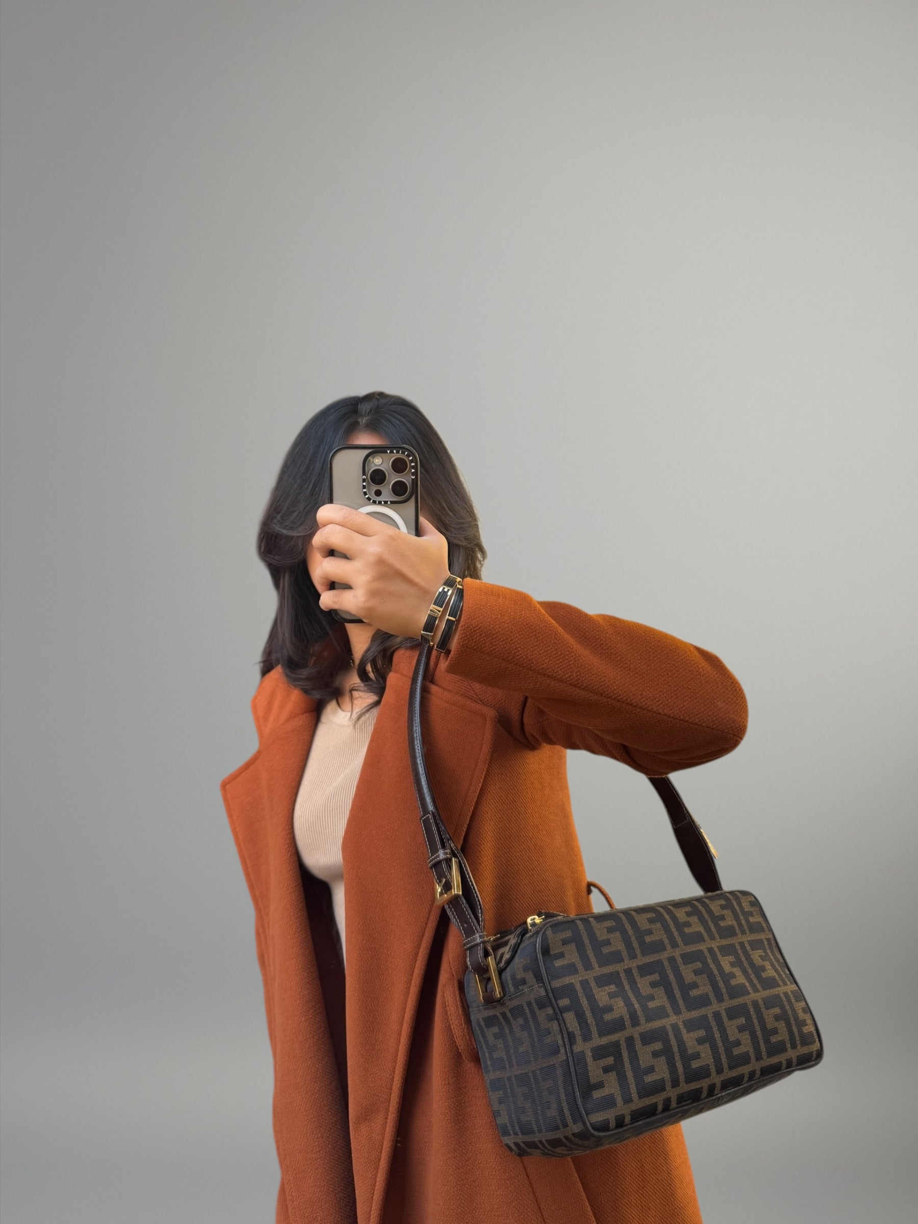 Fendi Shoulder Bag Monogram Zucca