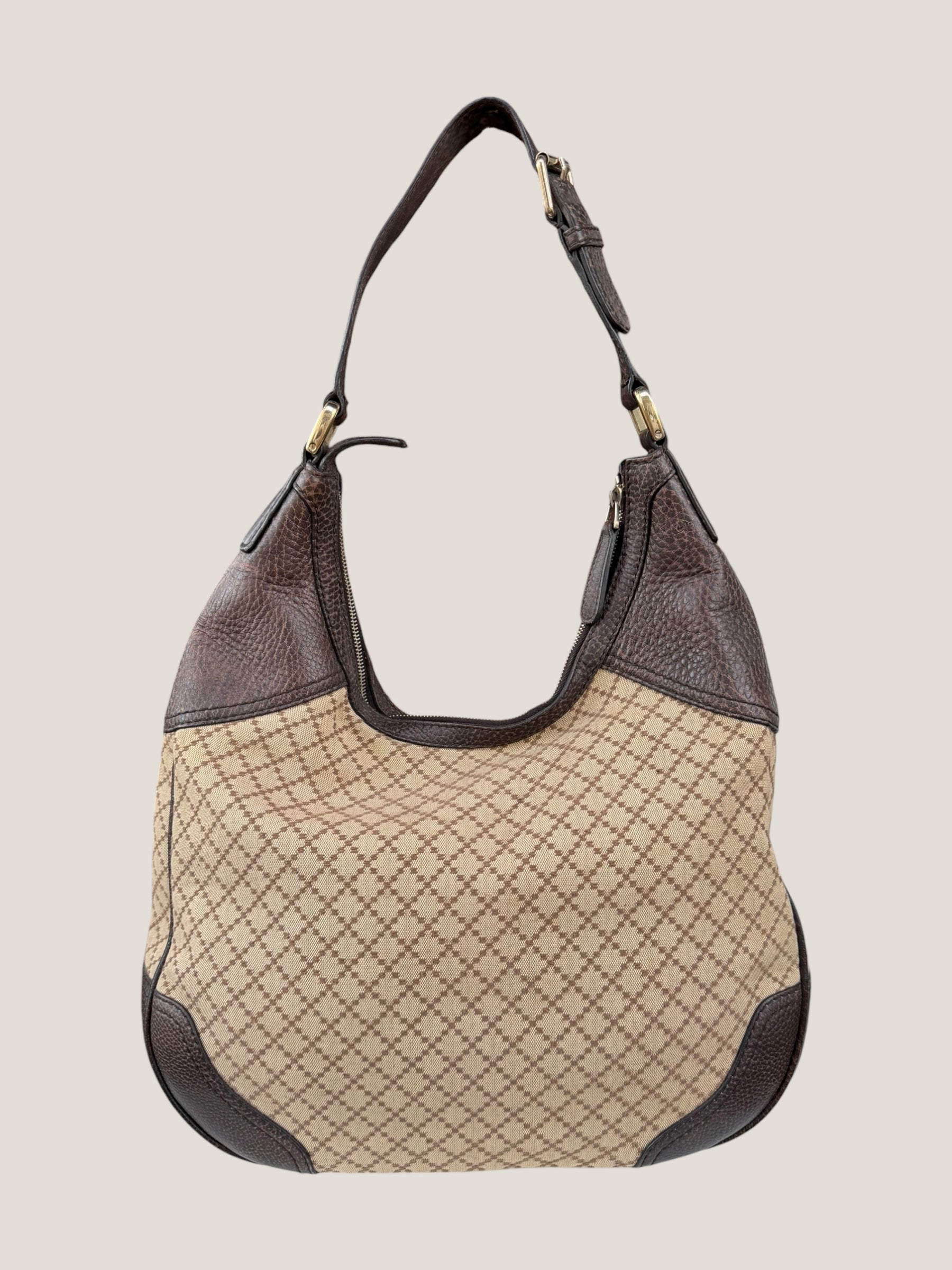 Gucci Hobo Diamante con dettagli Horsebit