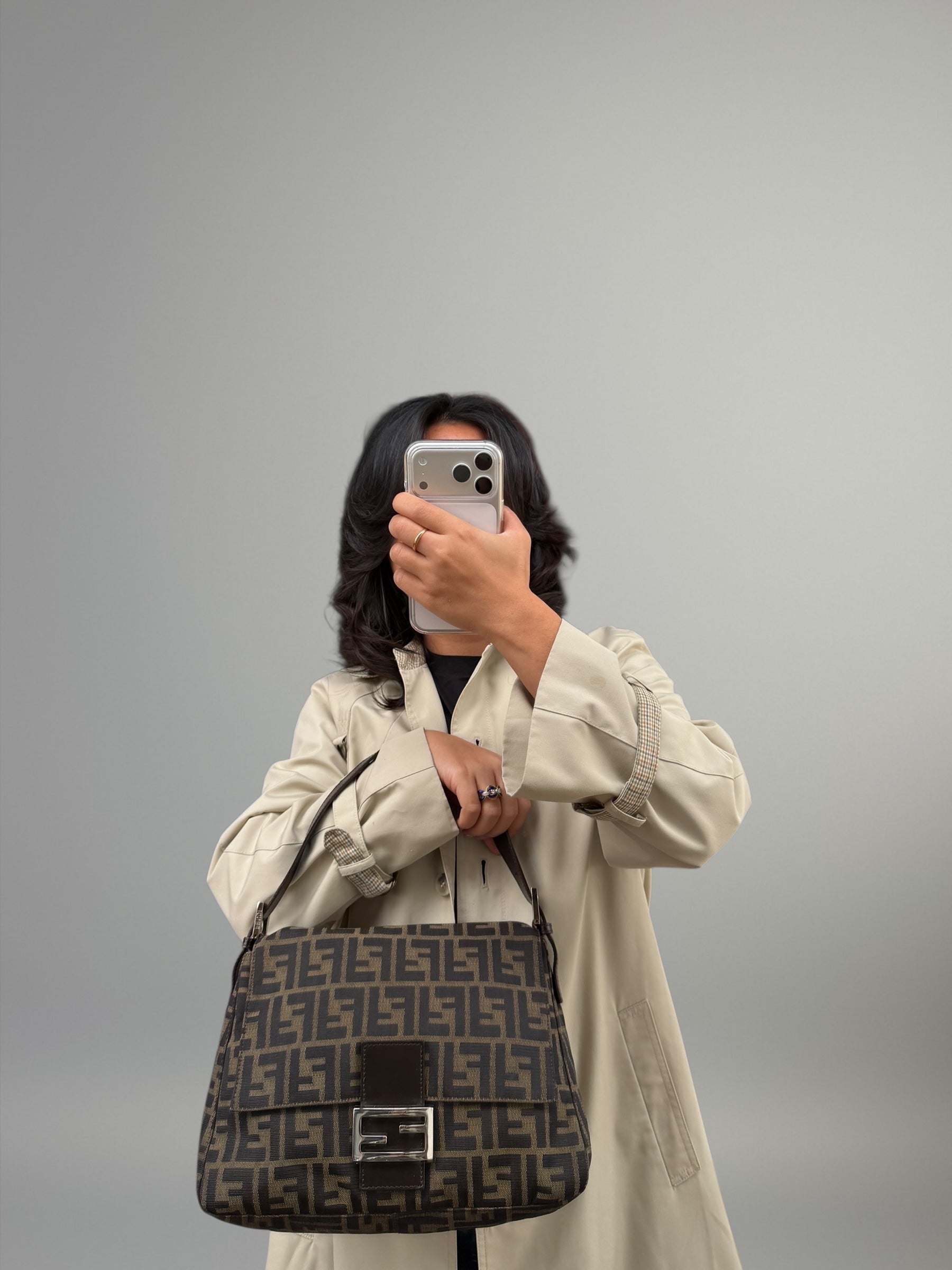 Fendi Mamma Baguette Zucca