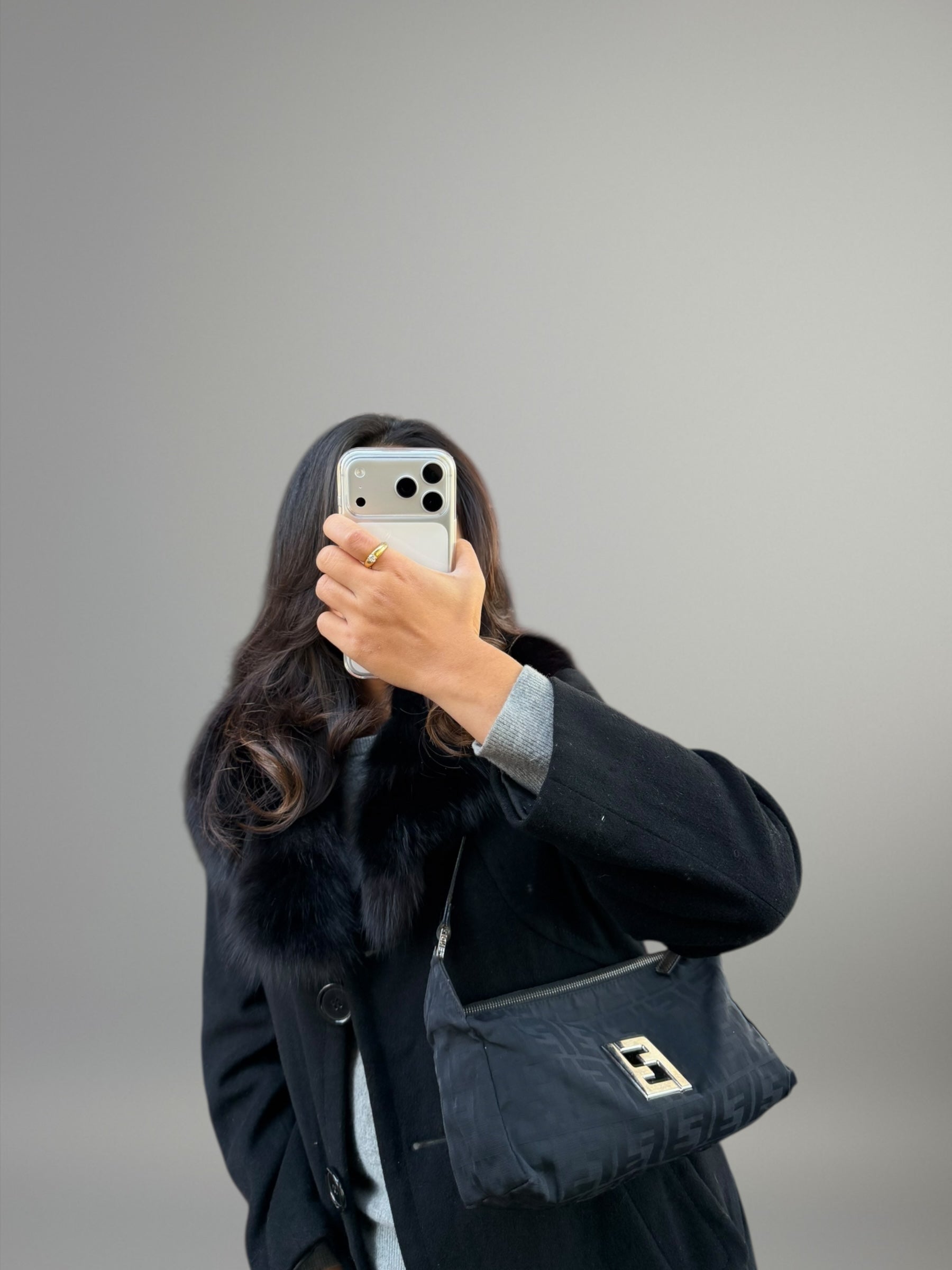 Fendi Pochette Tessuto Nero