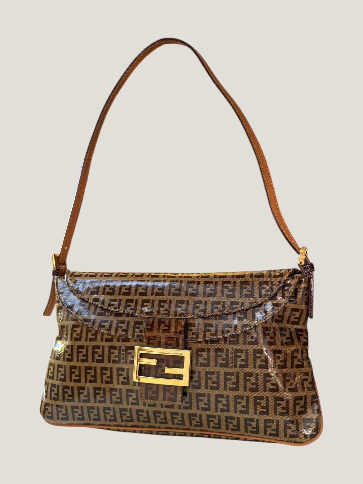 Fendi Zucchino Crystal Double Flap