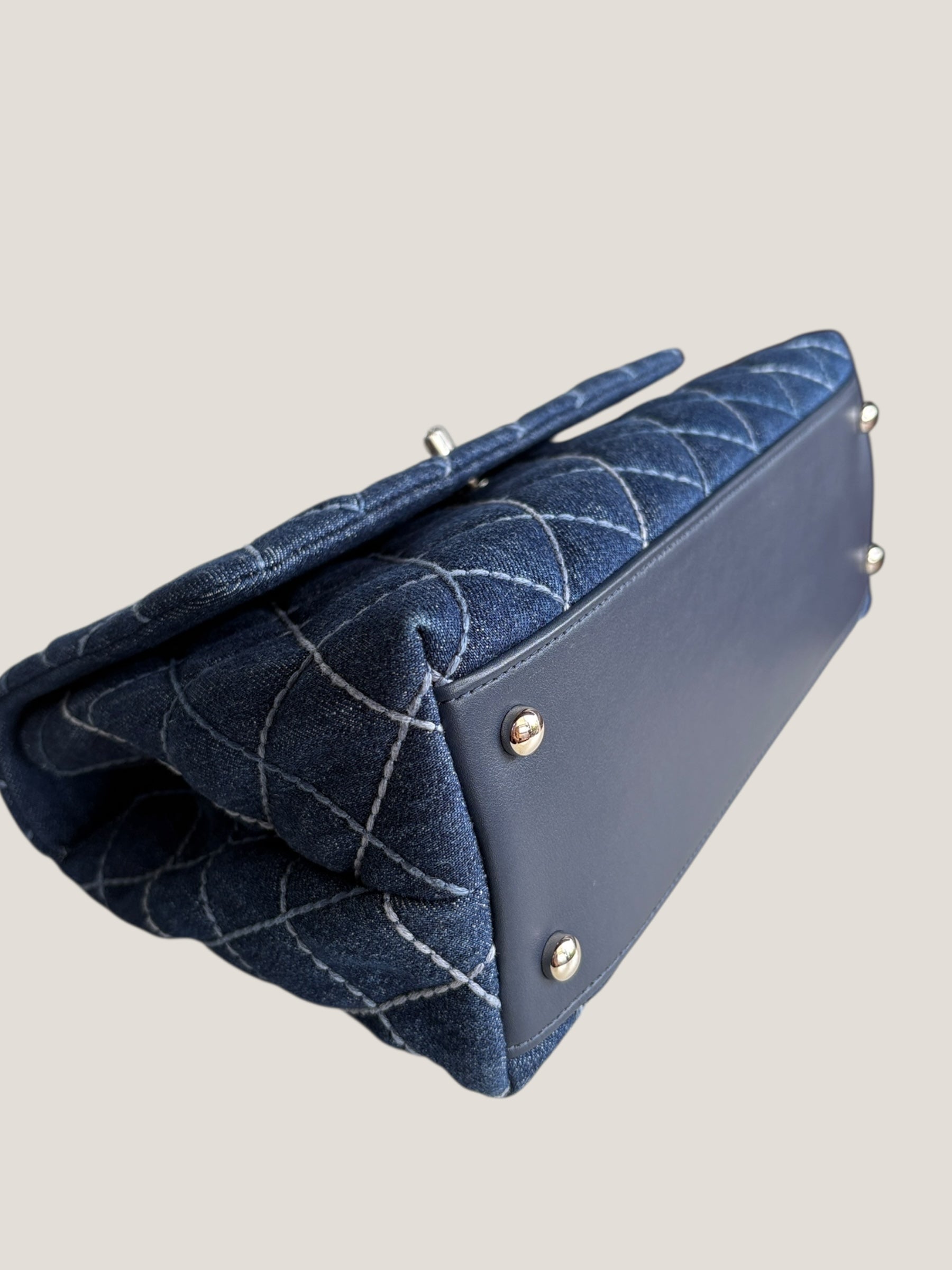 Chanel Coco Top Handle in denim trapuntato
