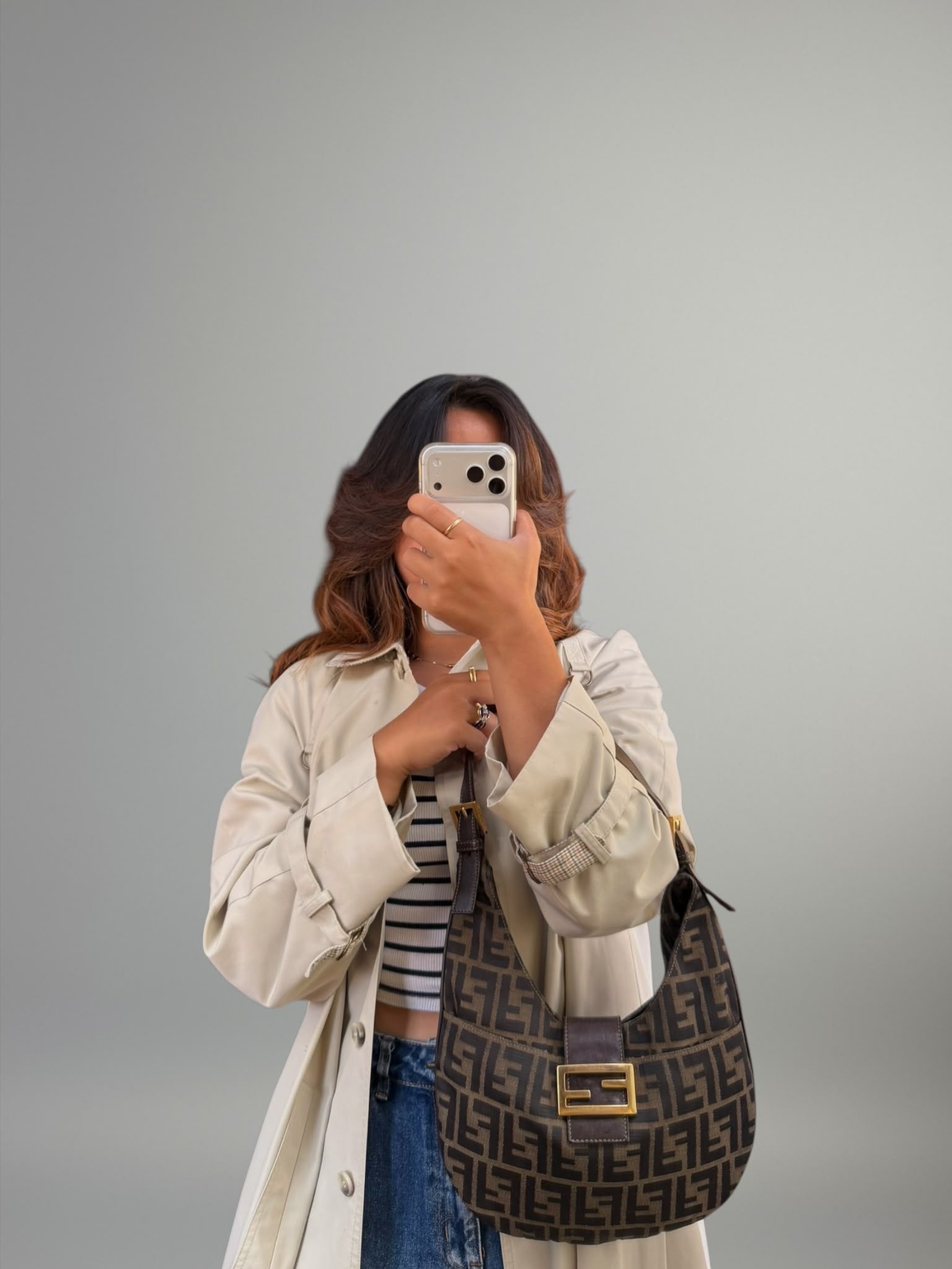 Fendi Baguette Zucca Hobo