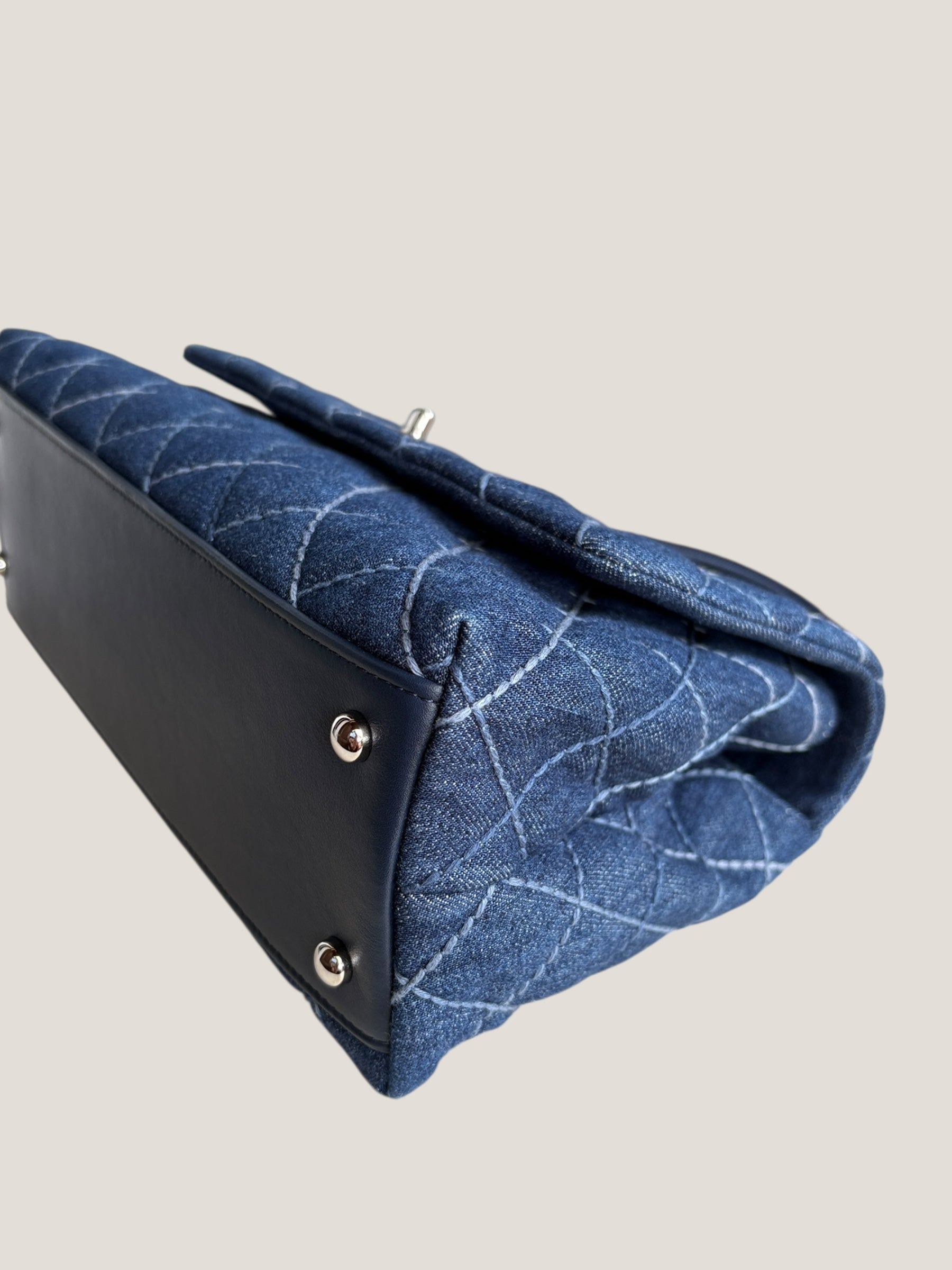 Chanel Coco Top Handle in denim trapuntato