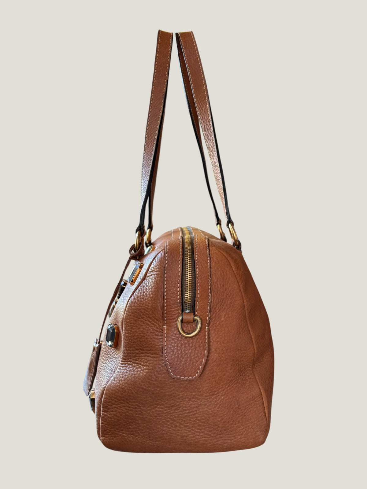 Prada Cervo Bauletto con Cristalli
