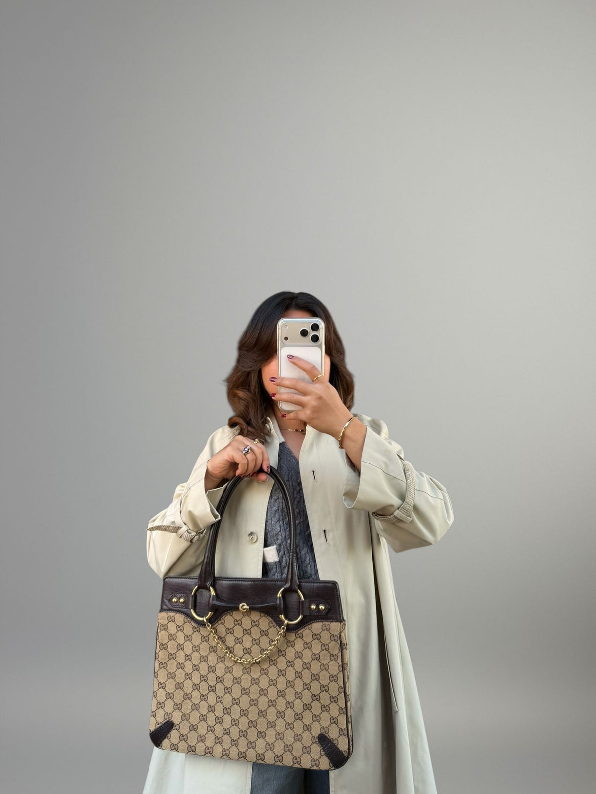 Gucci Horsebit Tote GG