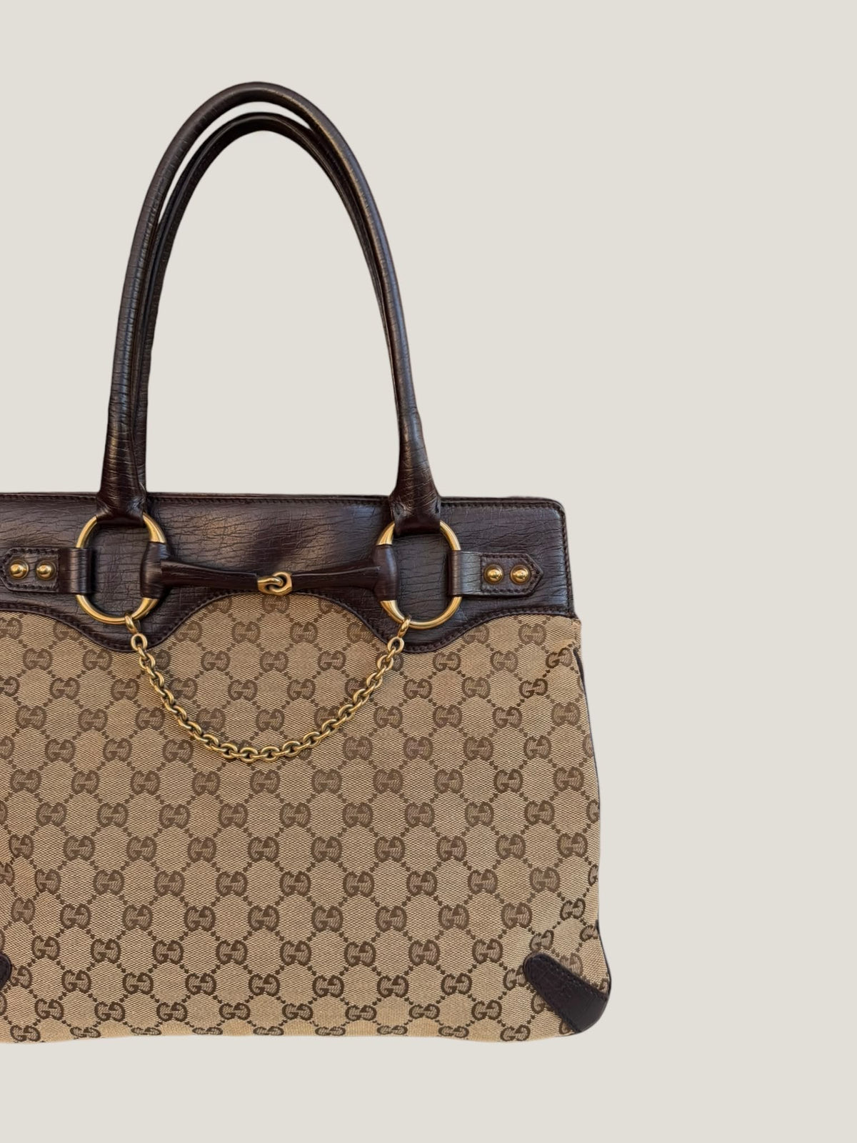 Gucci Horsebit Tote GG
