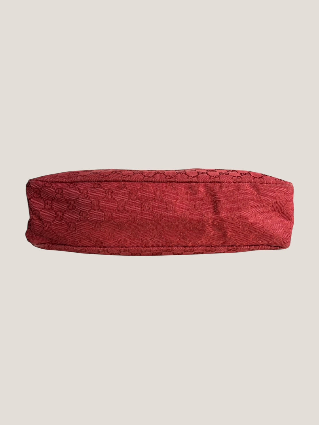 Gucci Hobo Horsebit in tessuto monogram rosso