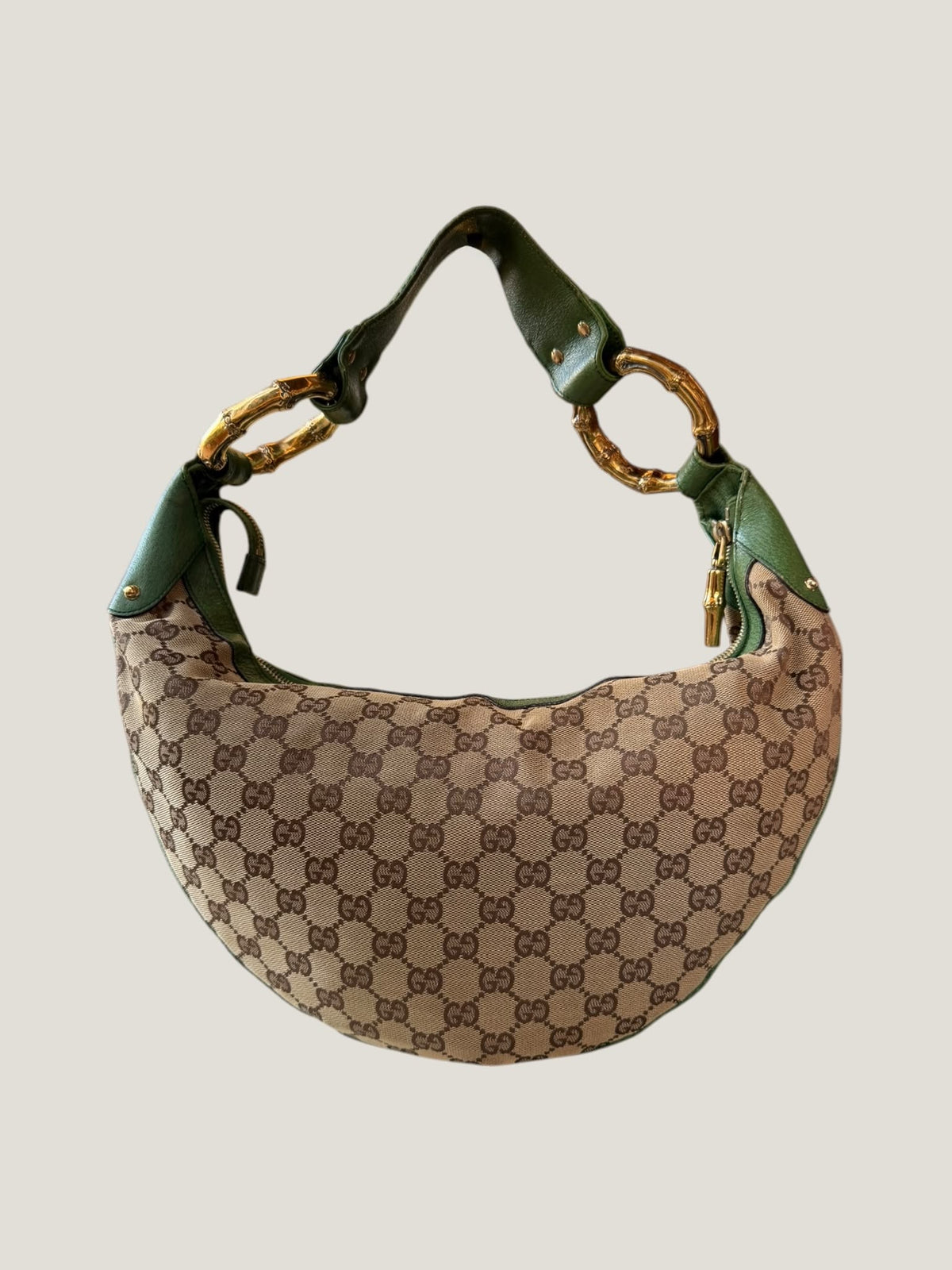 Gucci GG Canvas Hobo Bamboo