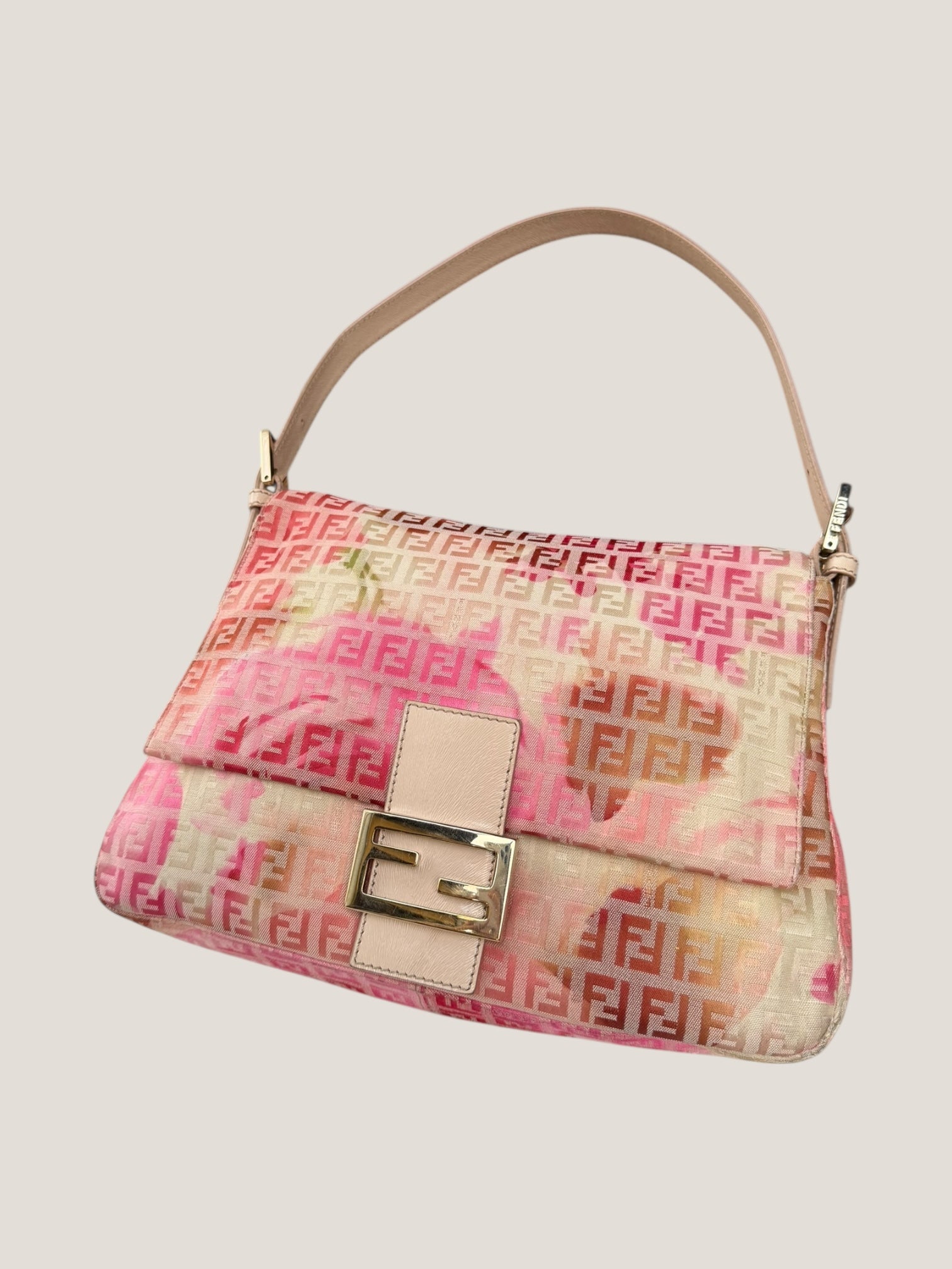 Fendi Mamma Baguette Rosa Floreale