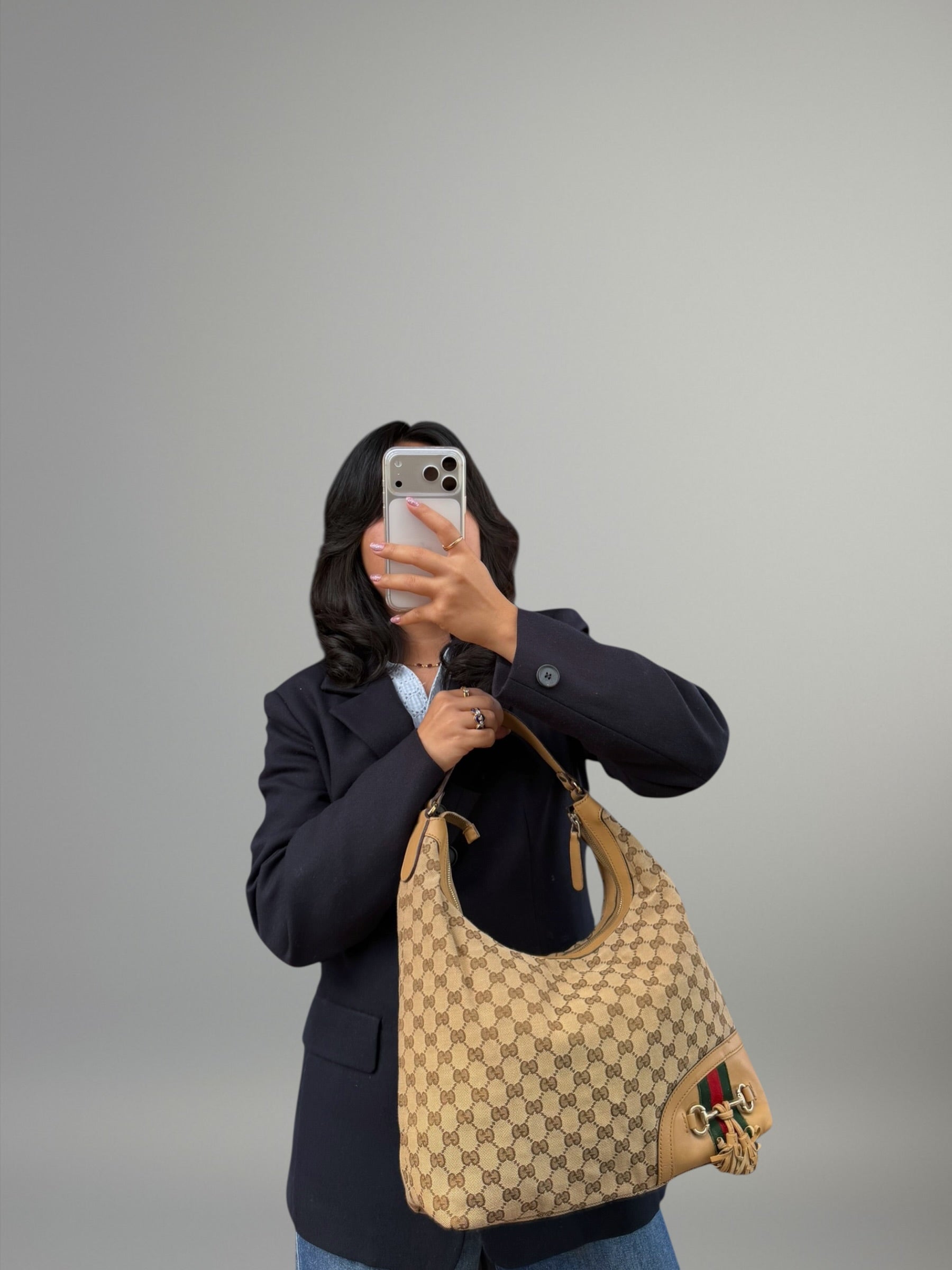 Gucci Hobo con Web e morsetto Horsebit