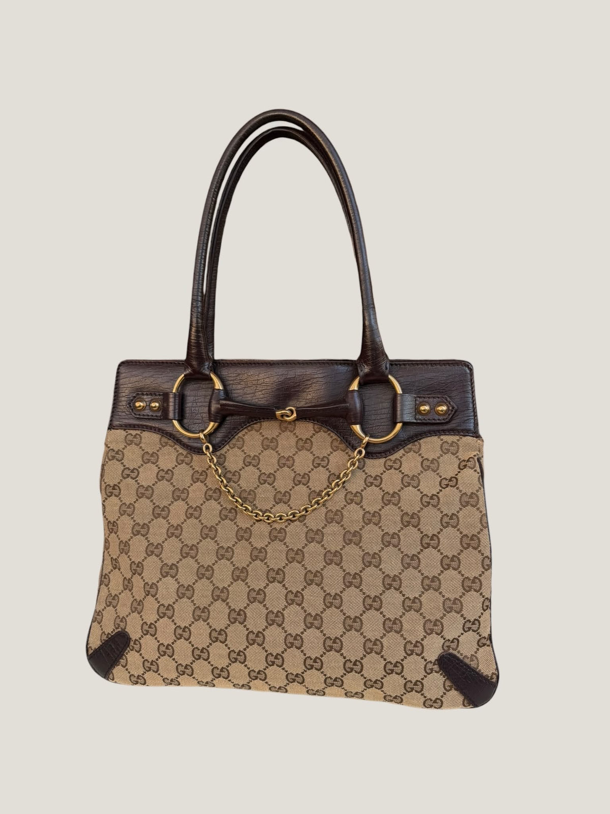 Gucci Horsebit Tote GG
