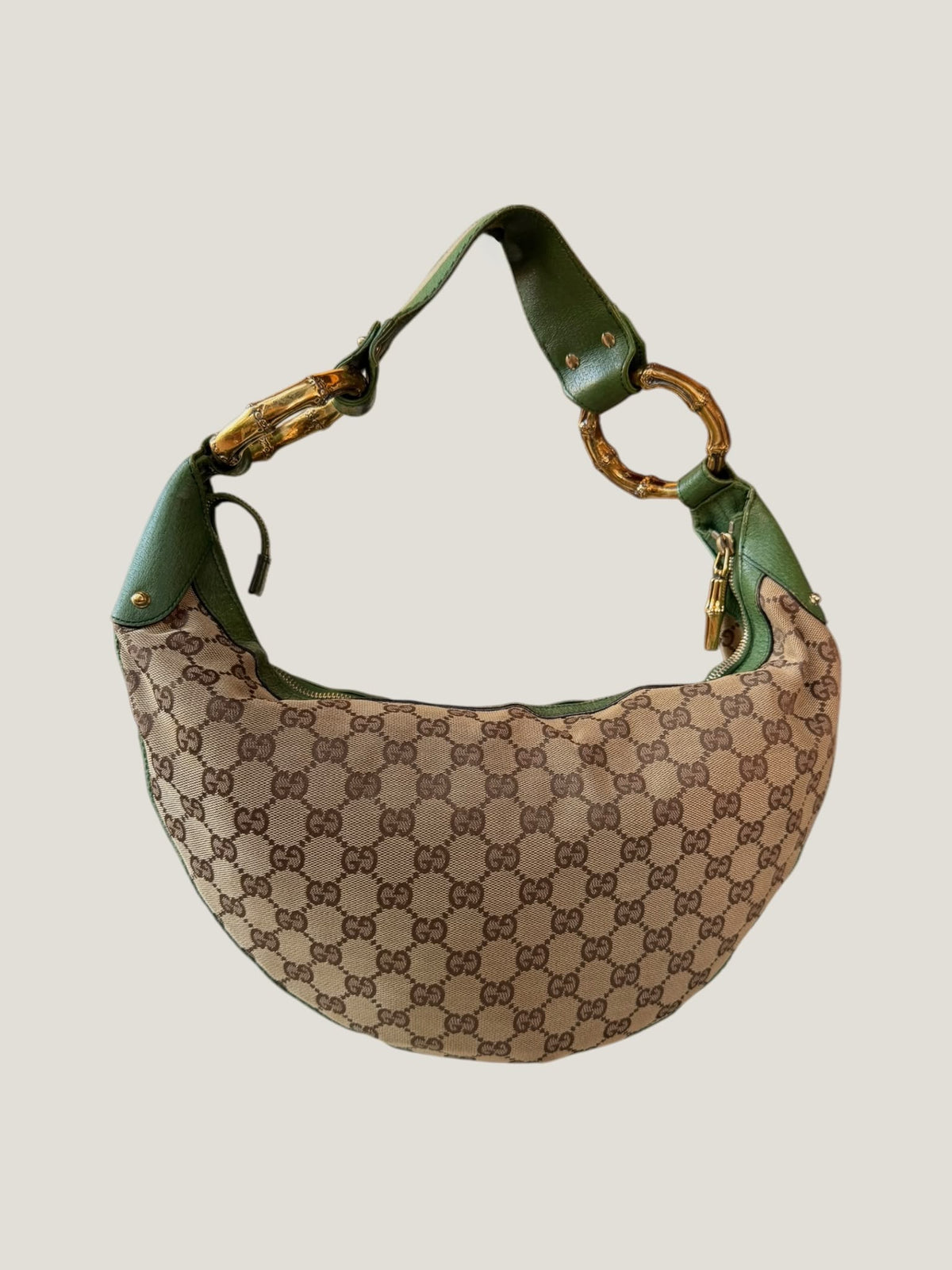 Gucci GG Canvas Hobo Bamboo