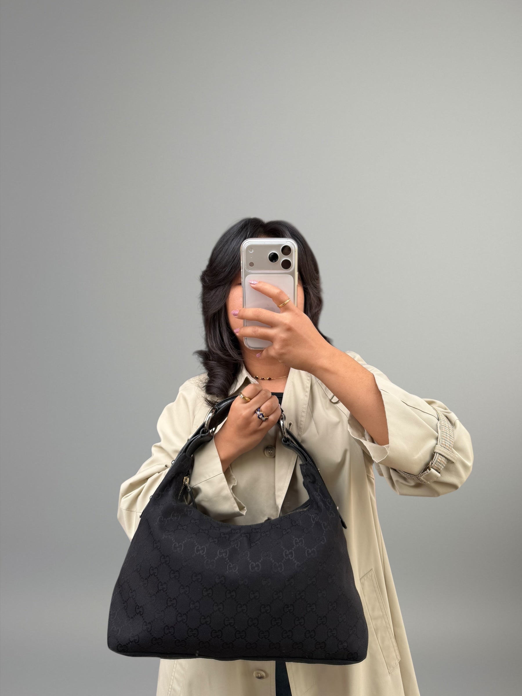 Gucci Horsebit Hobo GG Canvas