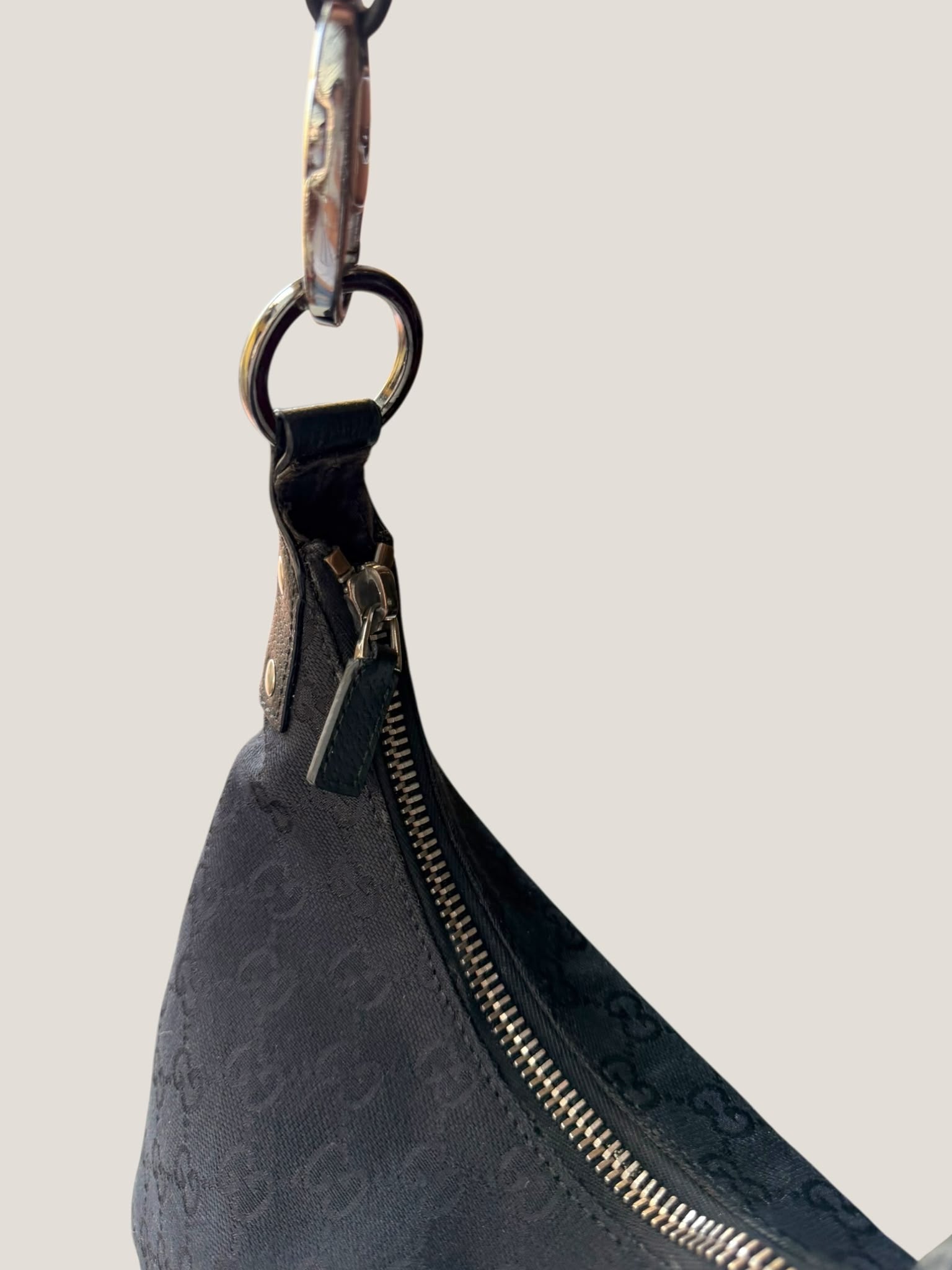 Gucci Black GG Canvas Hobo