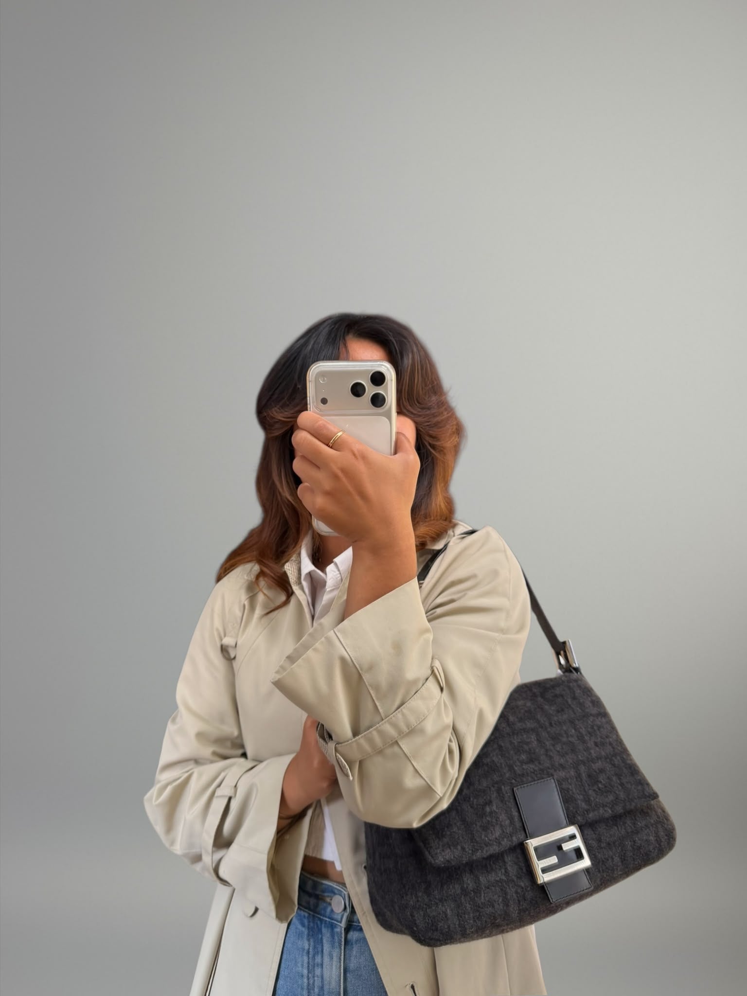 Fendi Mama Baguette FF Wool