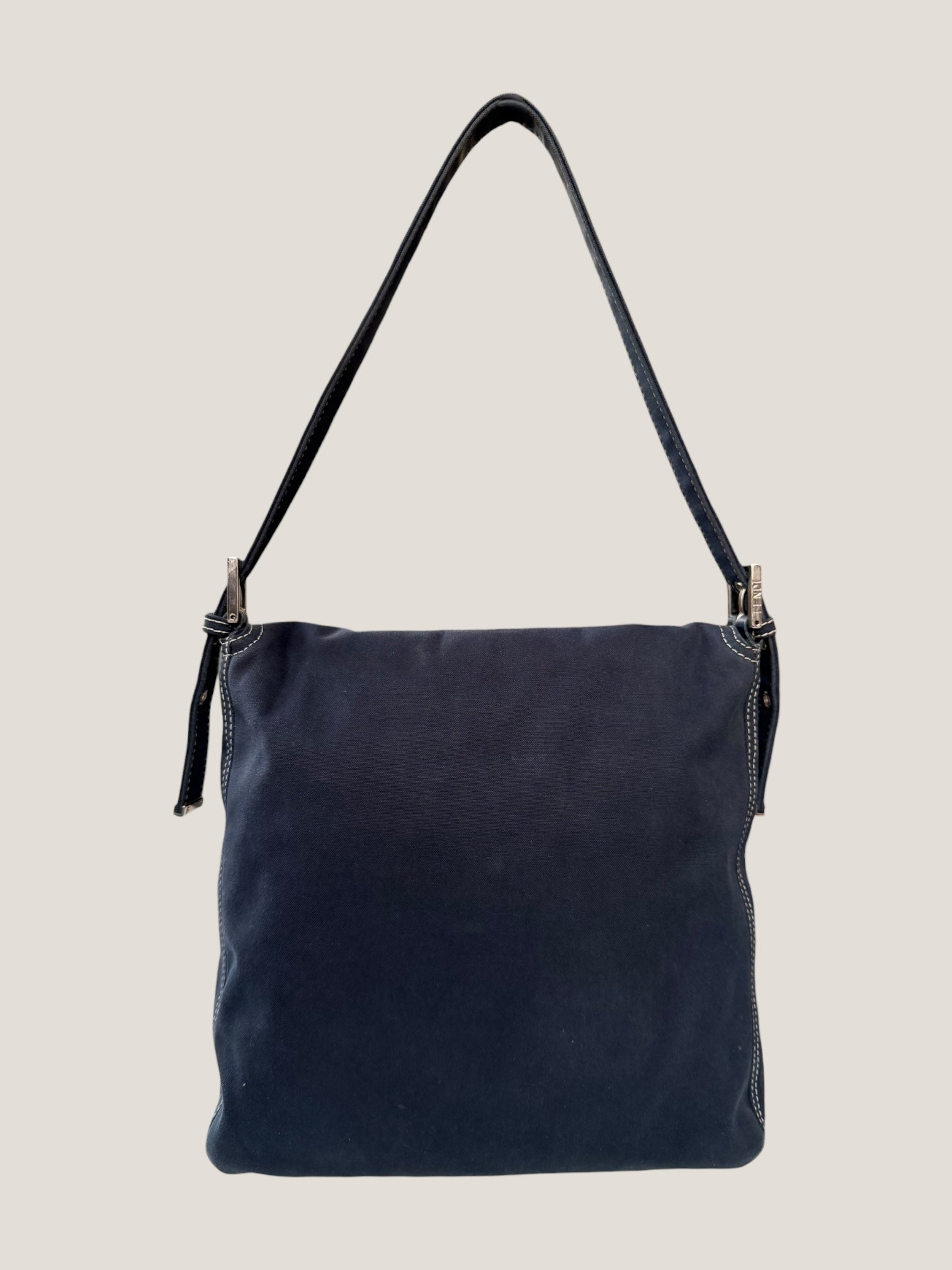 Fendi Baguette in tessuto blu