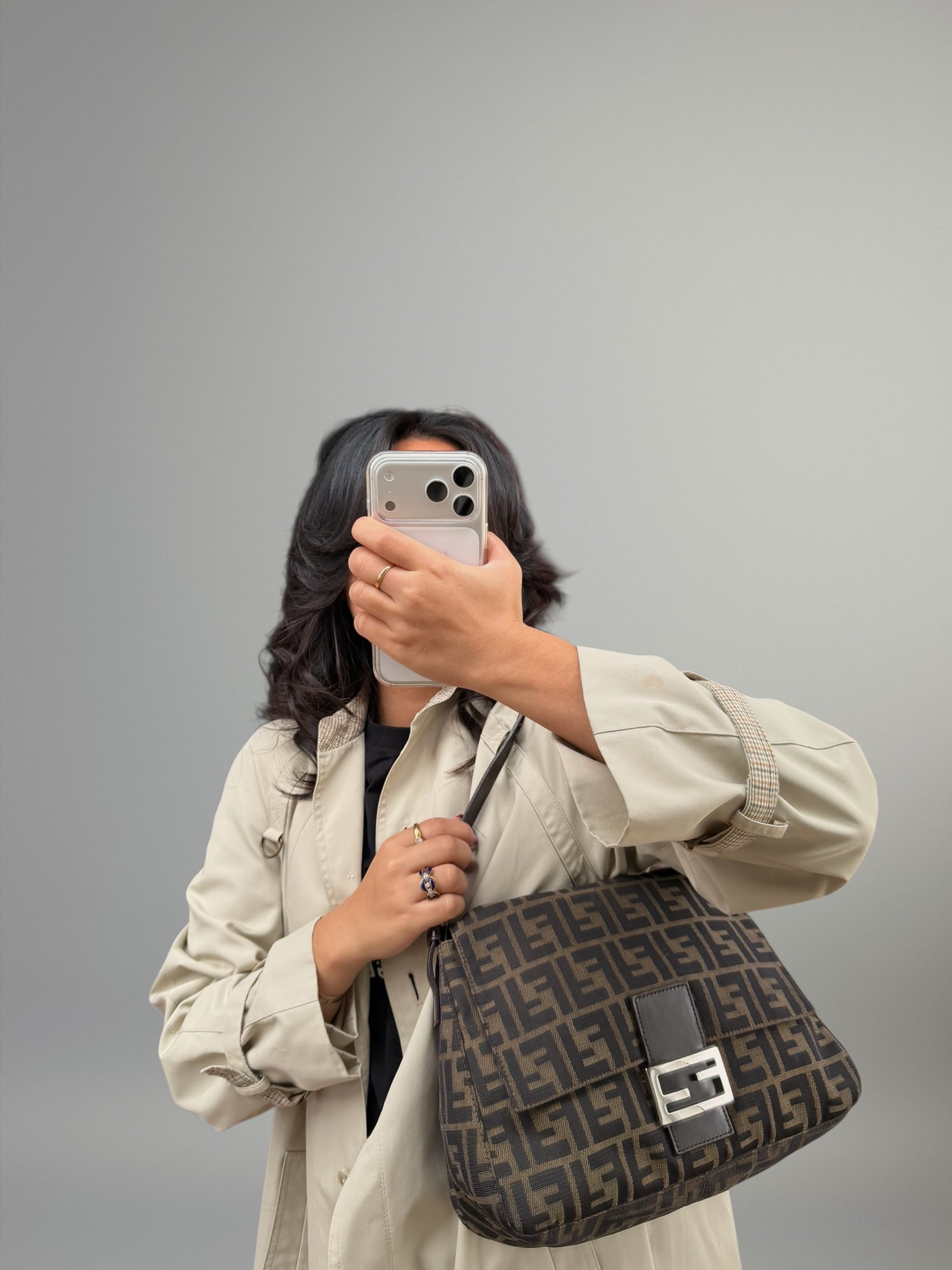Fendi Mamma Baguette Zucca