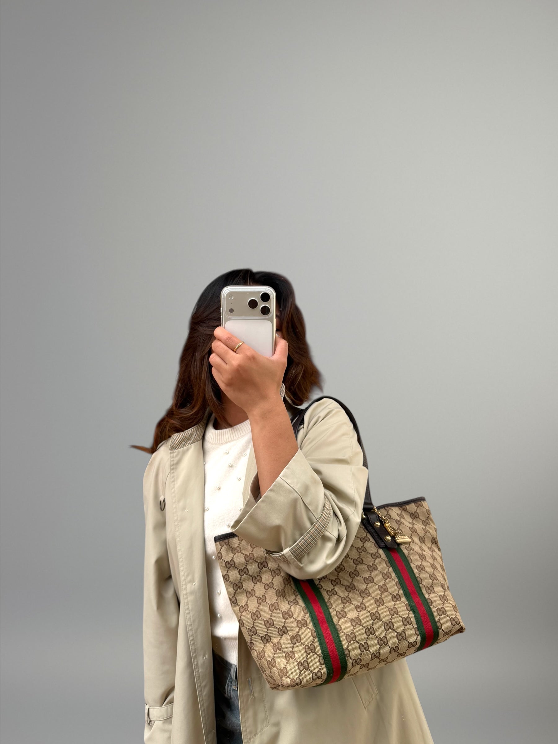 Gucci Tote GG Canvas Sherry Line