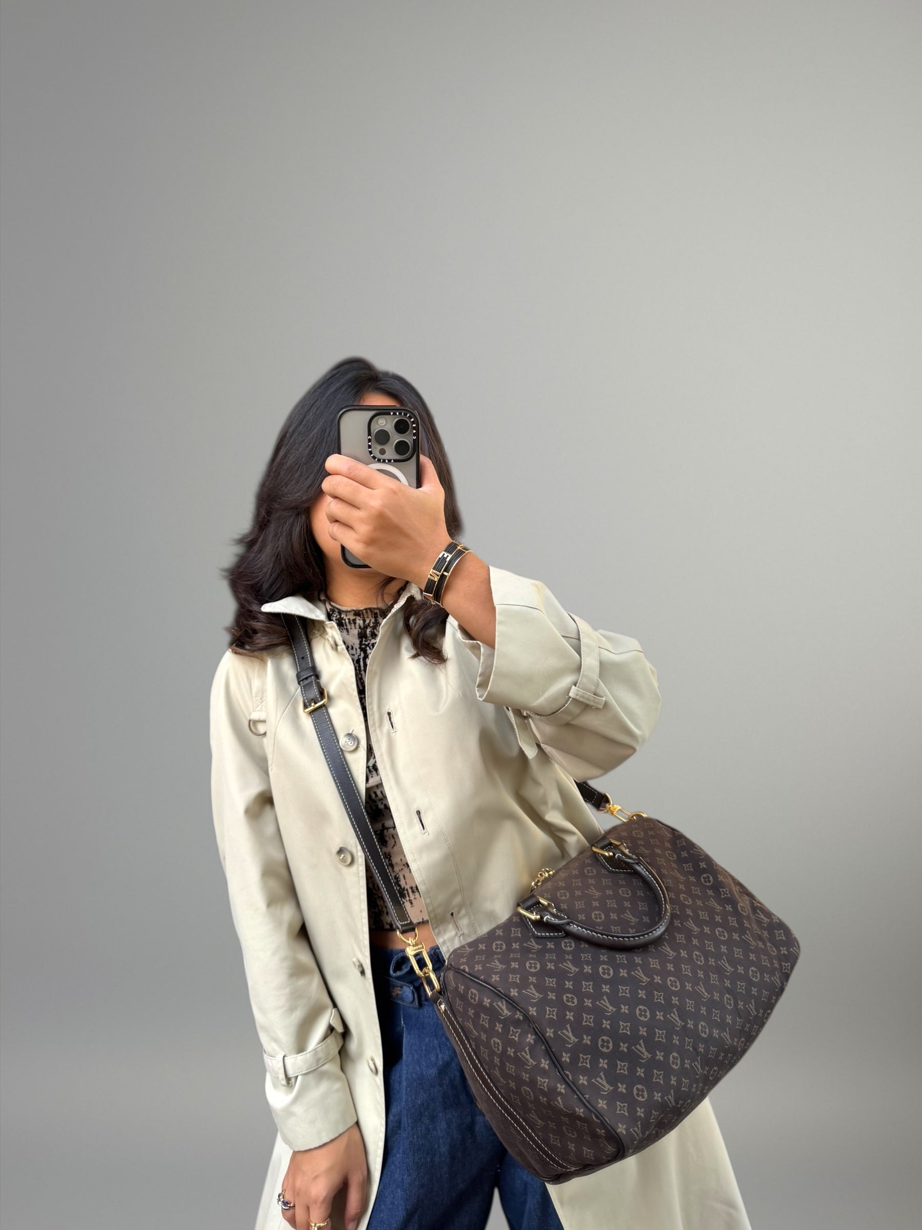 Louis Vuitton Speedy 30 Mini Lin Marrone