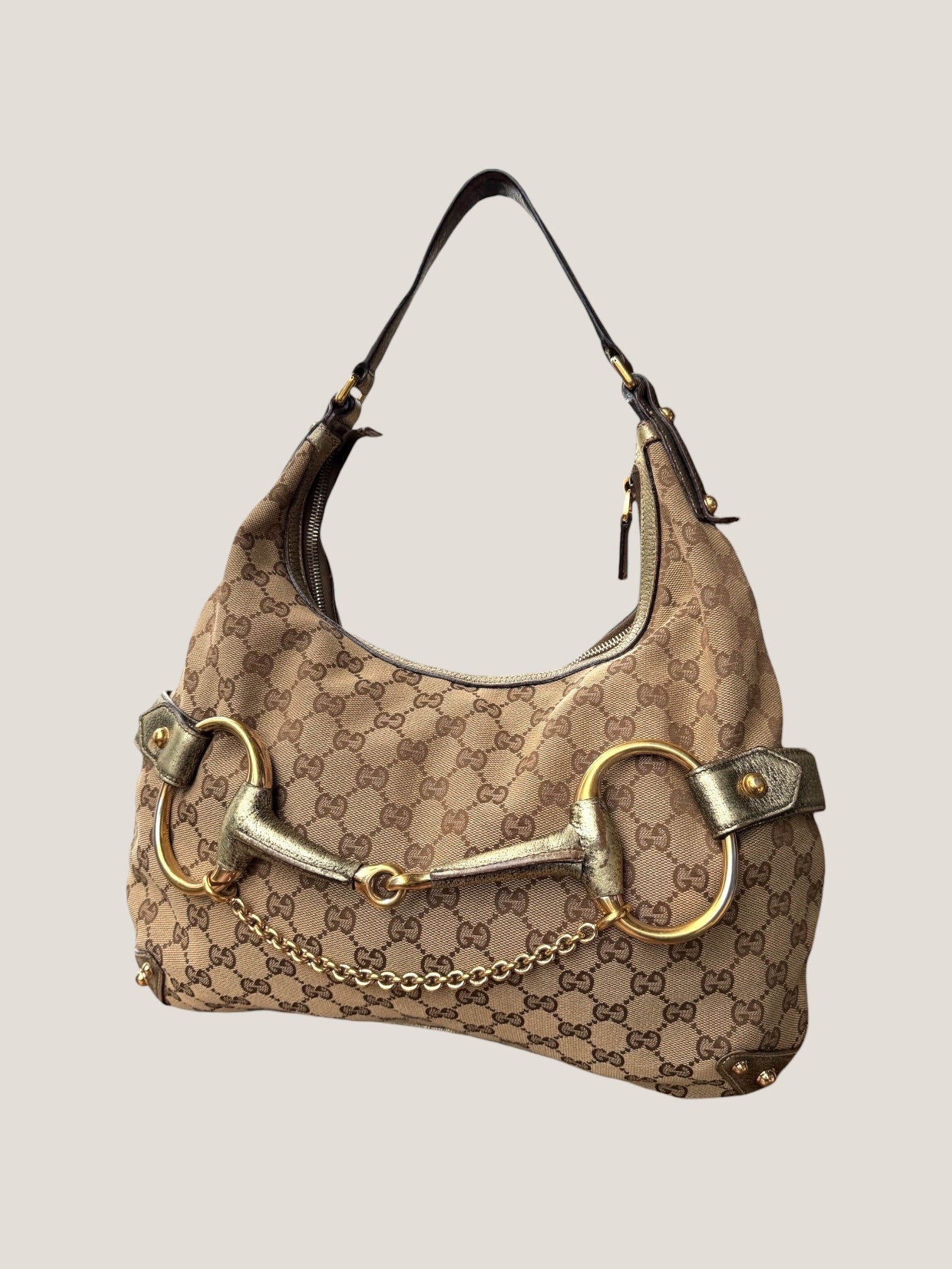 Gucci Hobo Horsebit Metallizzata