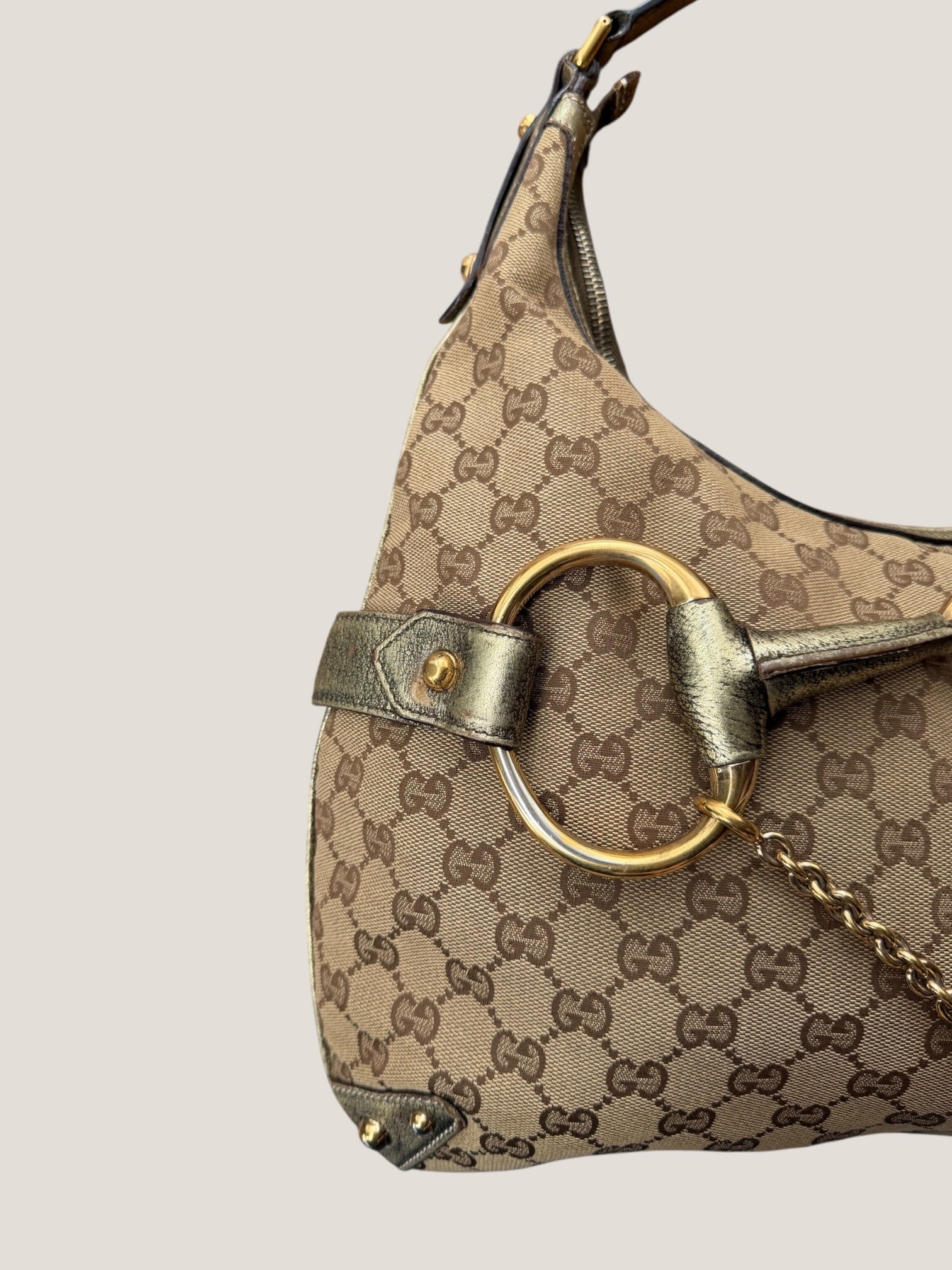 Gucci Hobo Horsebit Metallizzata