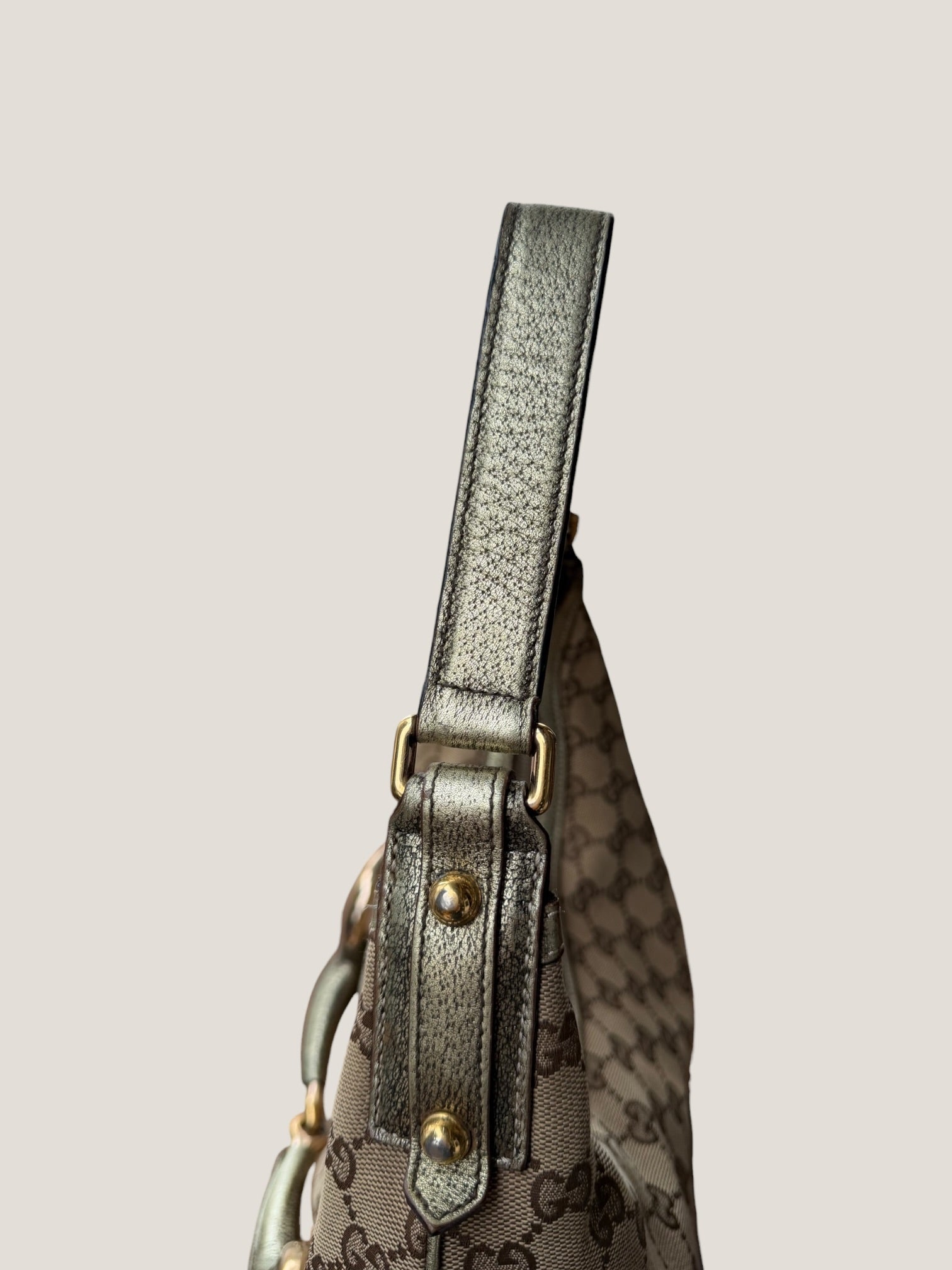 Gucci Hobo Horsebit Metallizzata