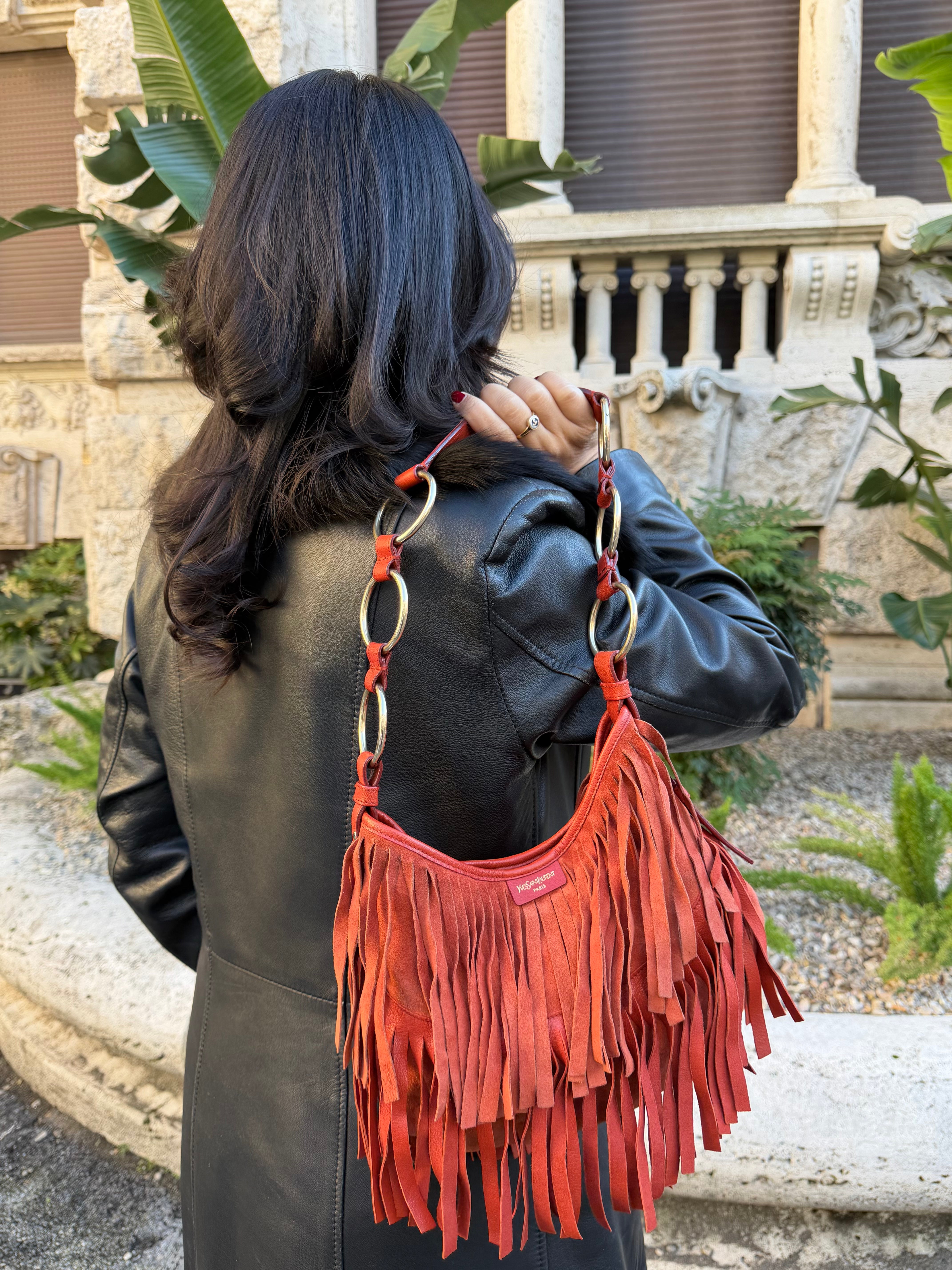 Yves Saint Laurent suede boheme fringe
