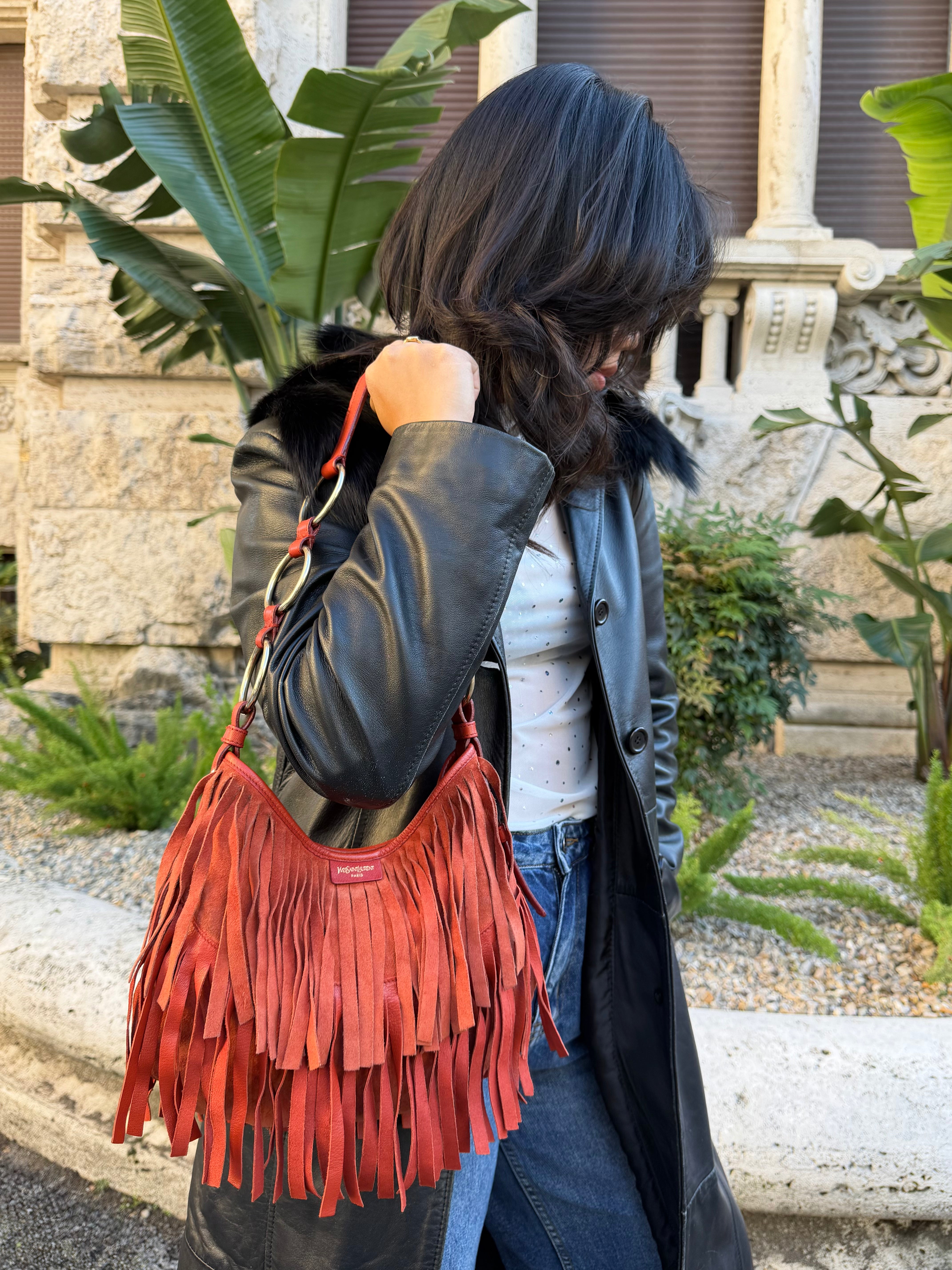 Yves Saint Laurent suede boheme fringe