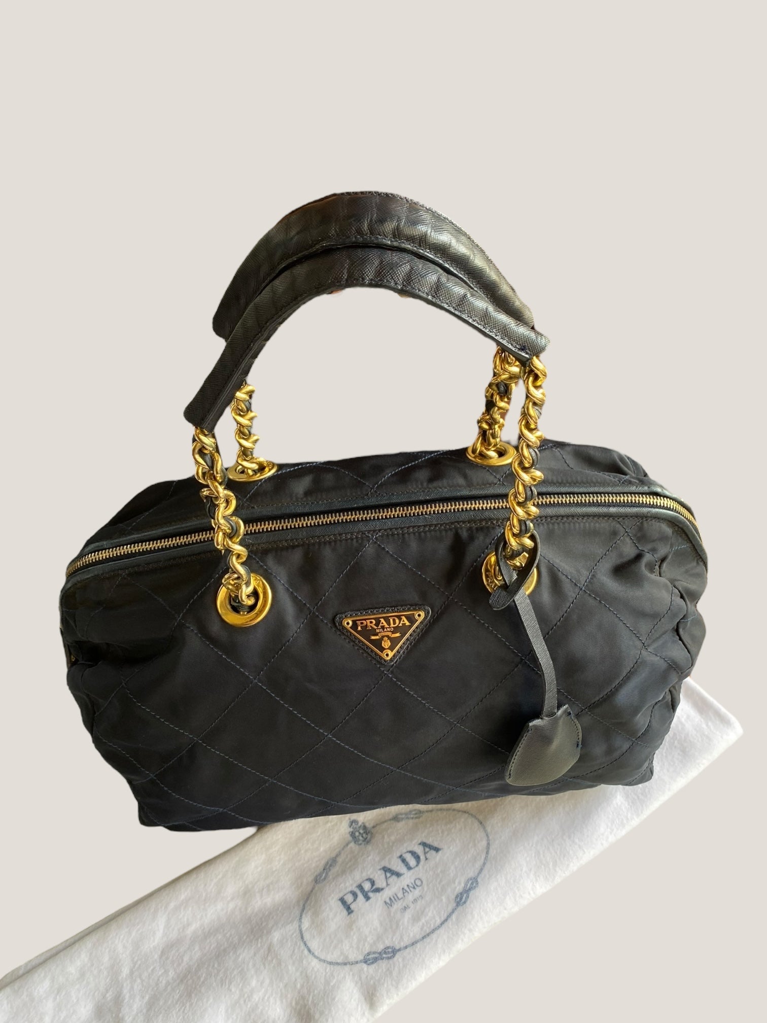 Bauletto Prada in nylon trapuntato